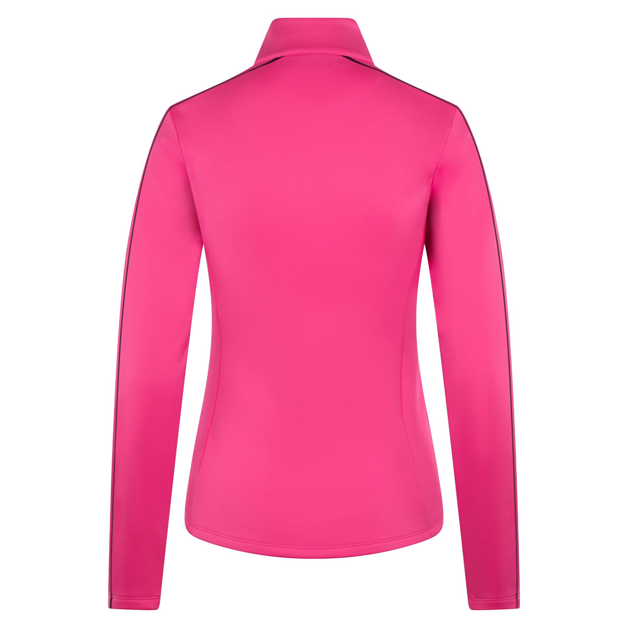 J Lindeberg Nefe Quarter Zip Ladies Golf Mid Layer Eosine Pink