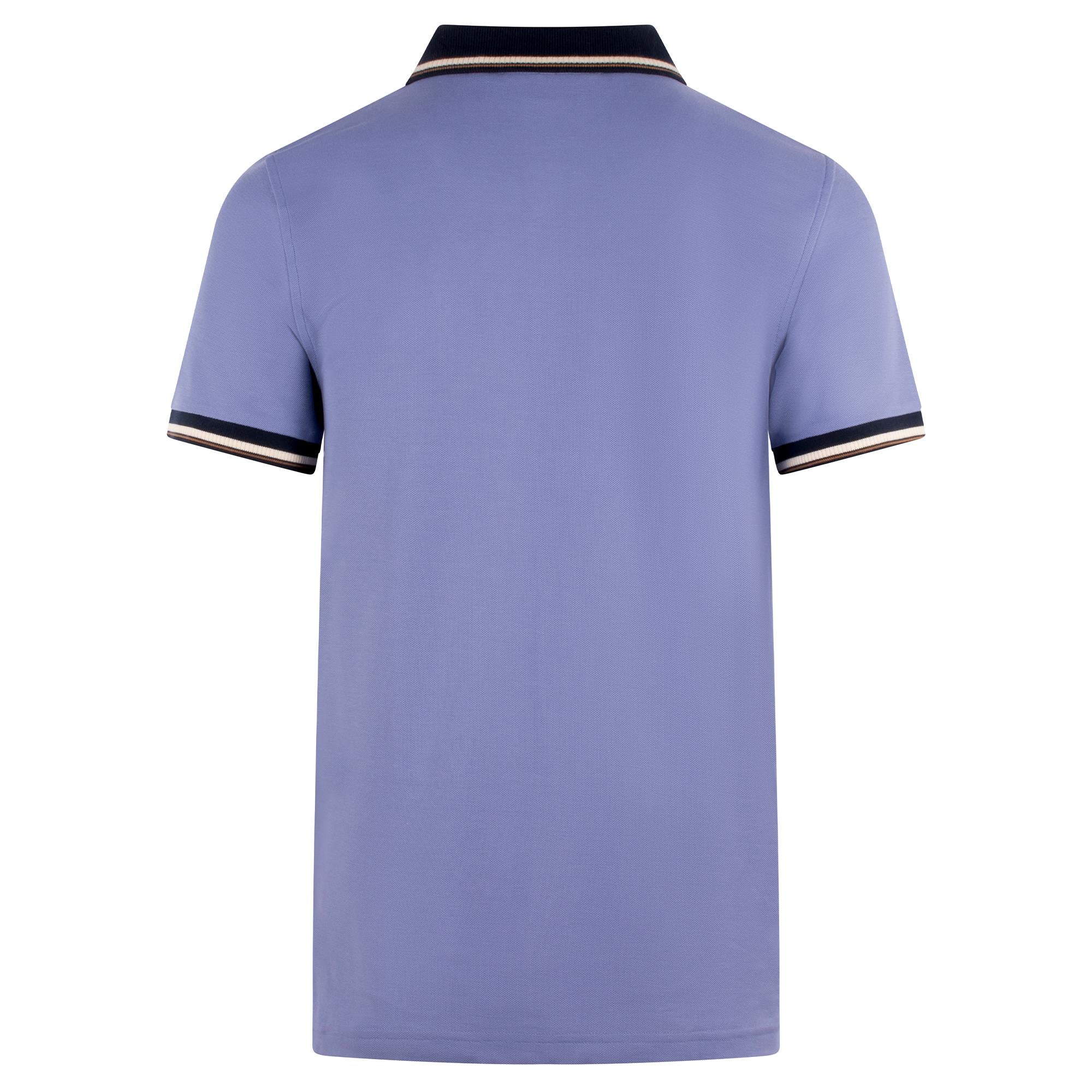 Psycho Bunny Wade Pique Mens Polo Shirt Blue Ice