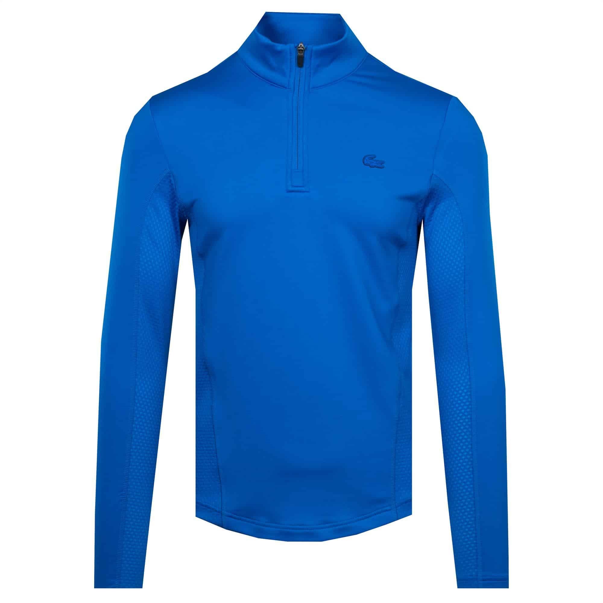 Lacoste Mens Sport Zip High Neck Sweatshirt Blue