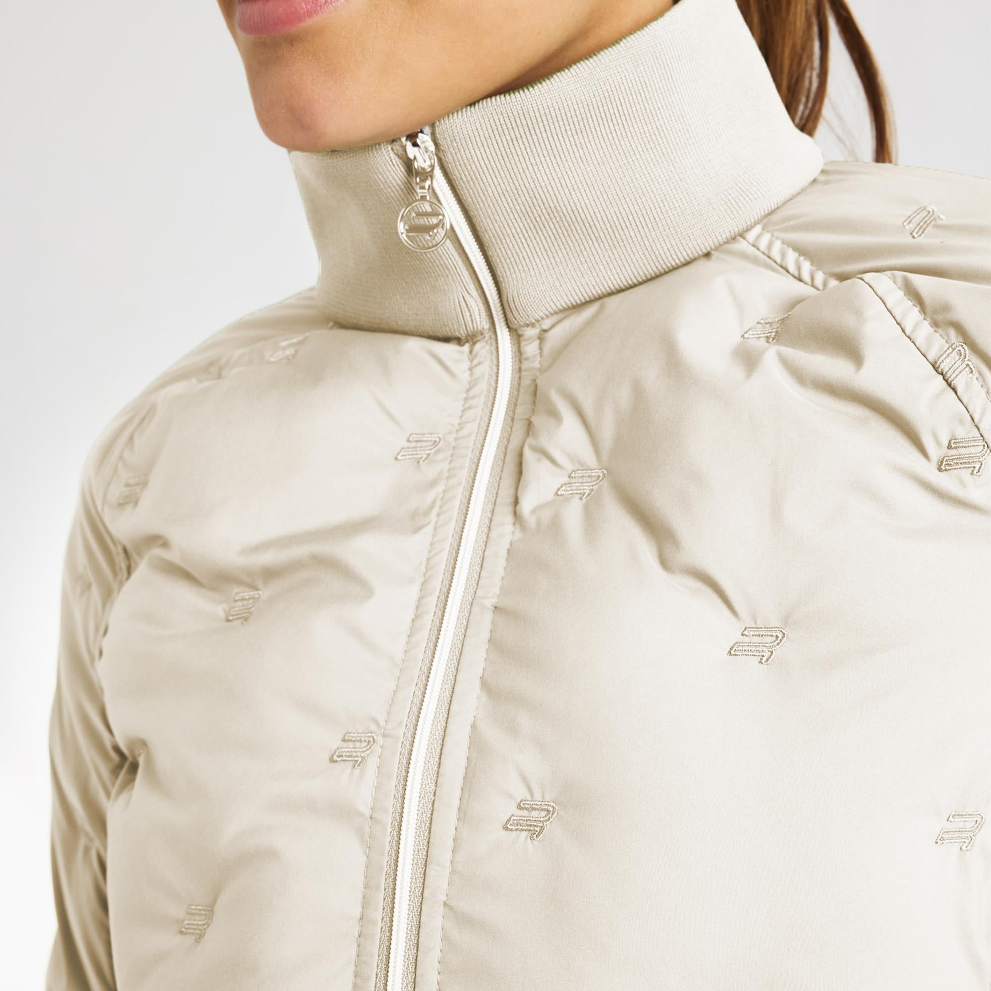Rohnisch Padded Windbreaker Ladies Golf Jacket Oatmeal