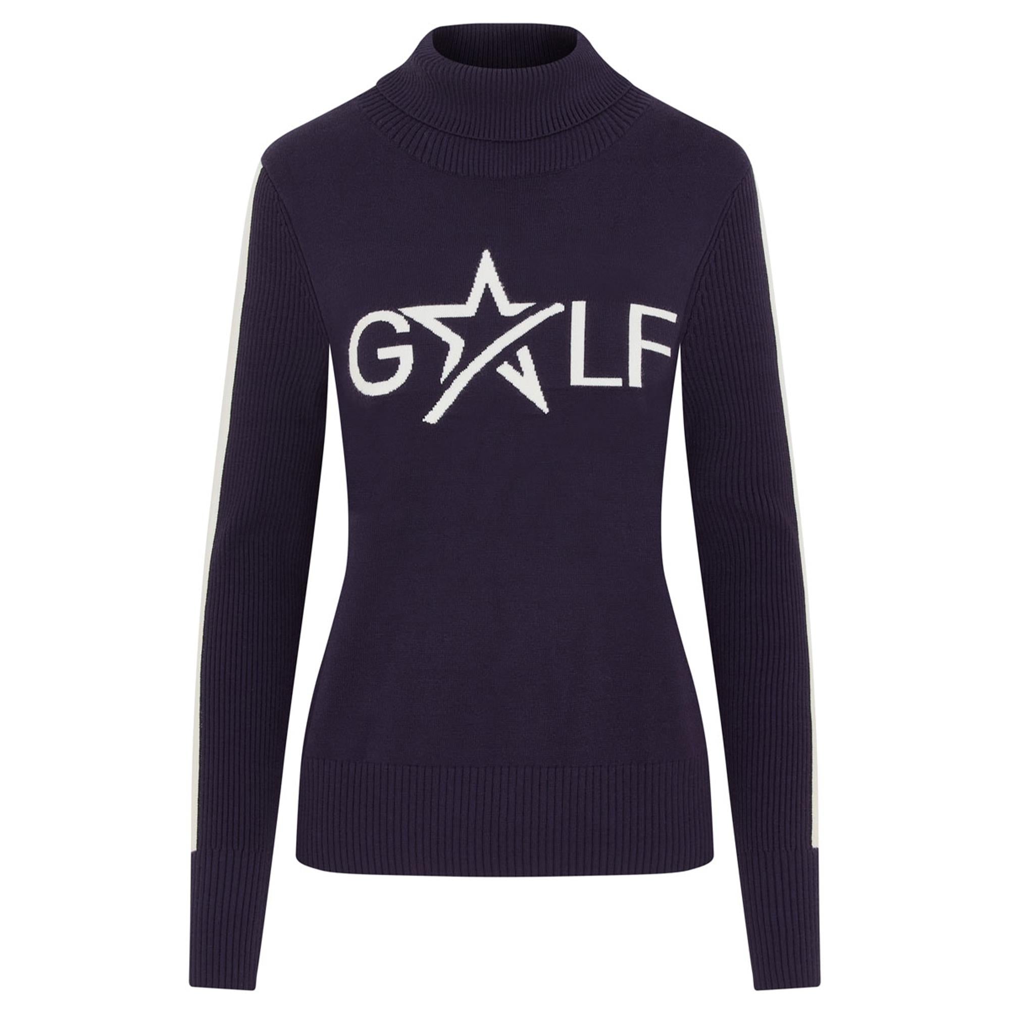 Swing Out Sister Sabrina Ladies Knit Golf Sweater Twilight Blue