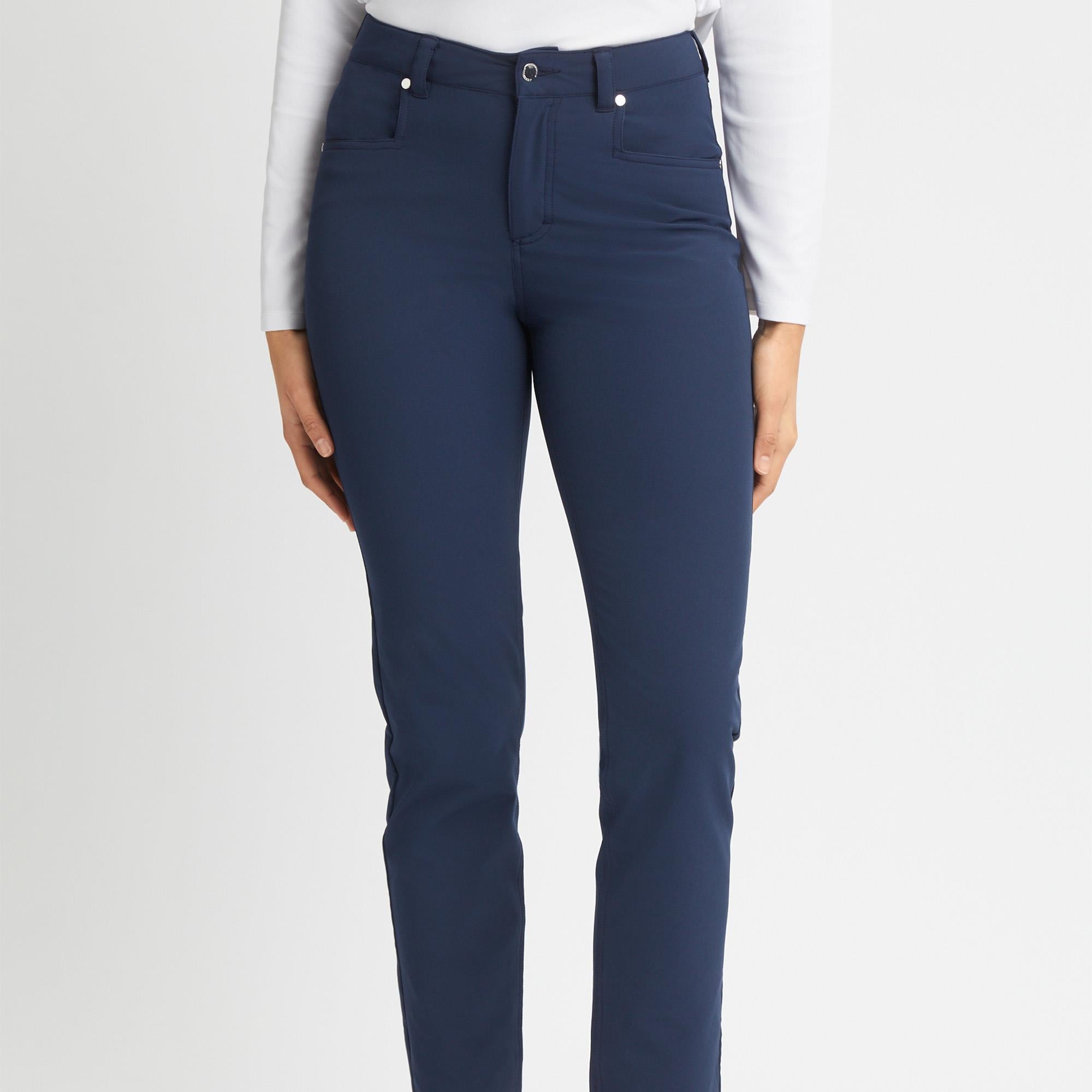 Rohnisch Chie Brushed Ladies Winter Golf Trousers Navy 32 Inch