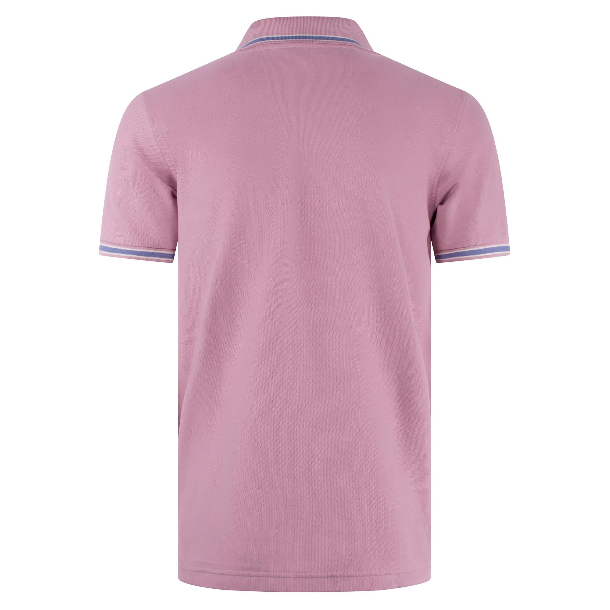 Psycho Bunny Dante Pique Mens Polo Shirt Mauve Shadows