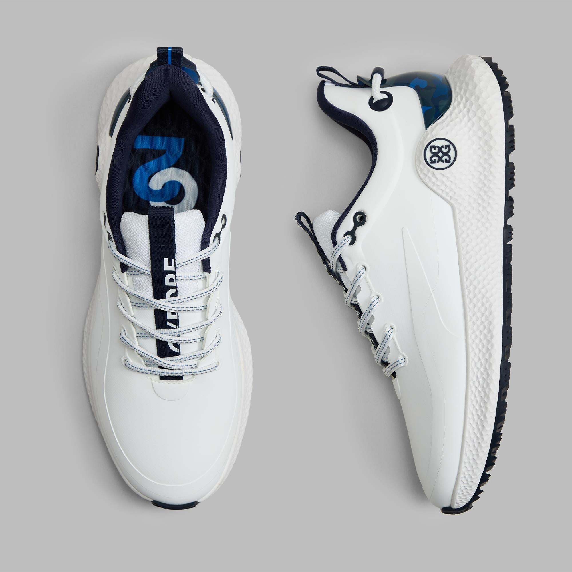 G/FORE MG4+O2 Camo Accent Spikeless Mens Golf Shoe Snow/Twilight