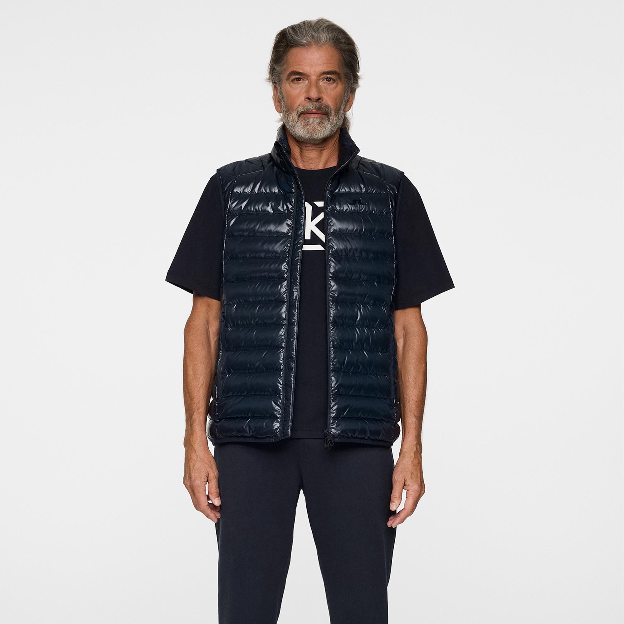 J Lindeberg Oden Light Down Mens Vest Navy