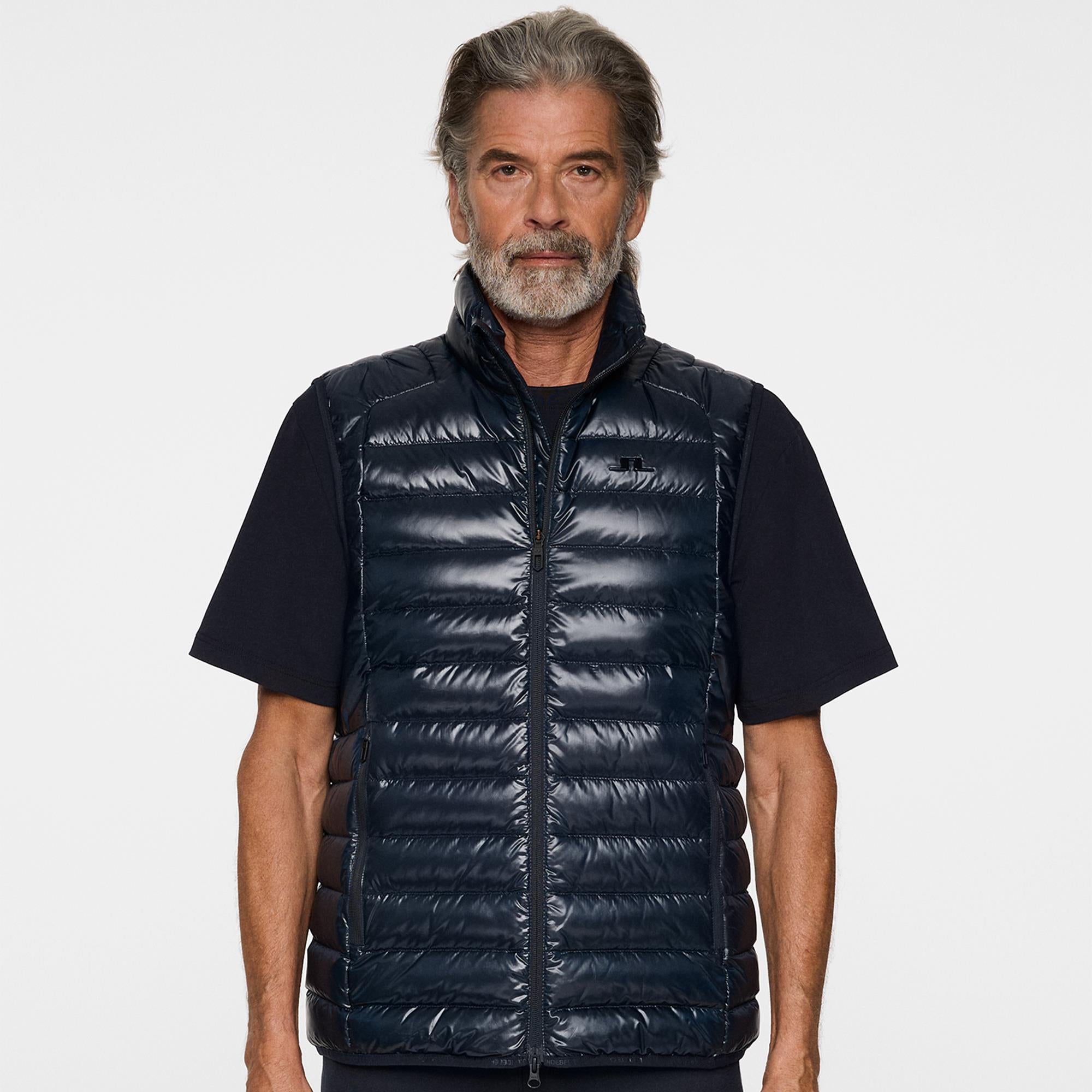 J Lindeberg Oden Light Down Mens Vest Navy