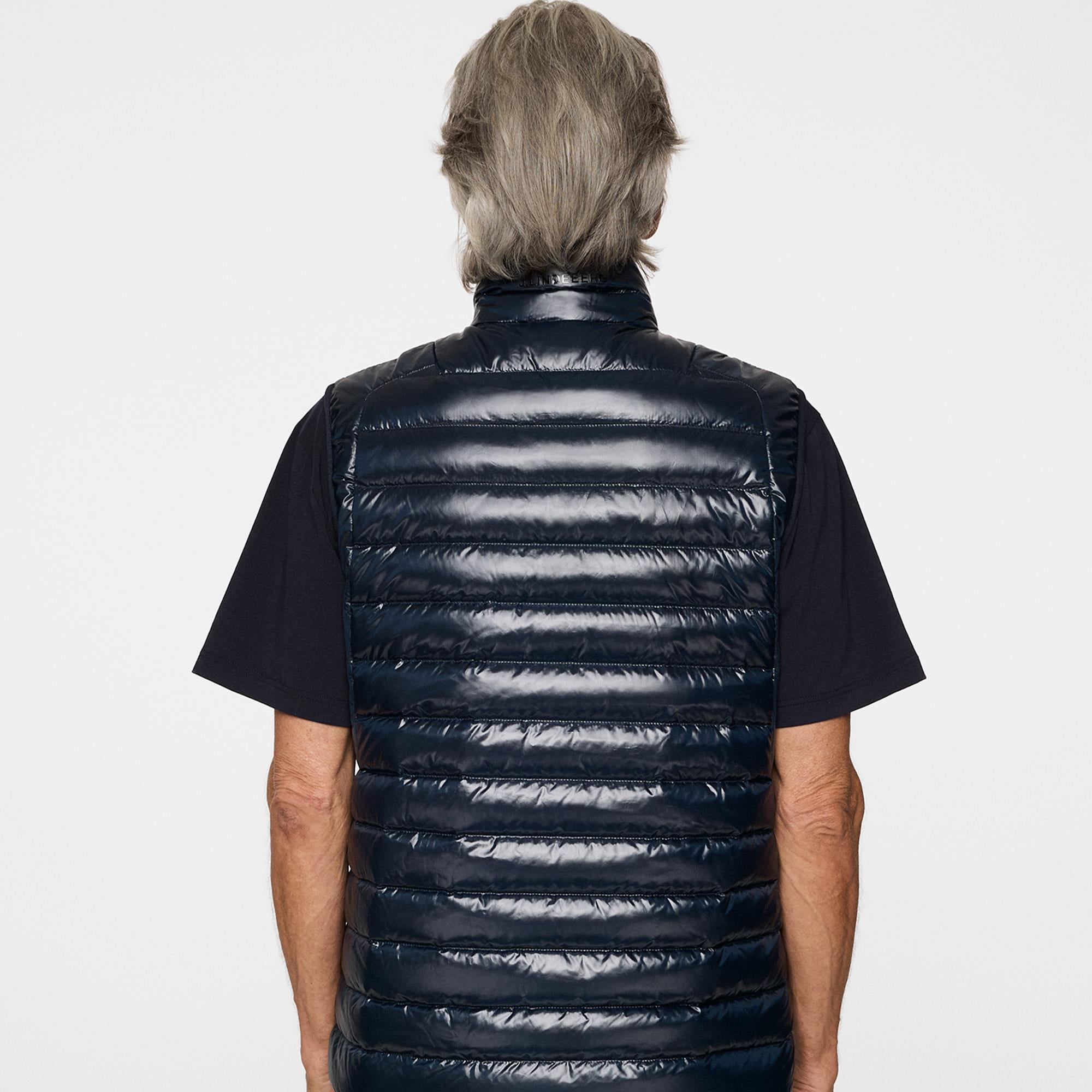 J Lindeberg Oden Light Down Mens Vest Navy