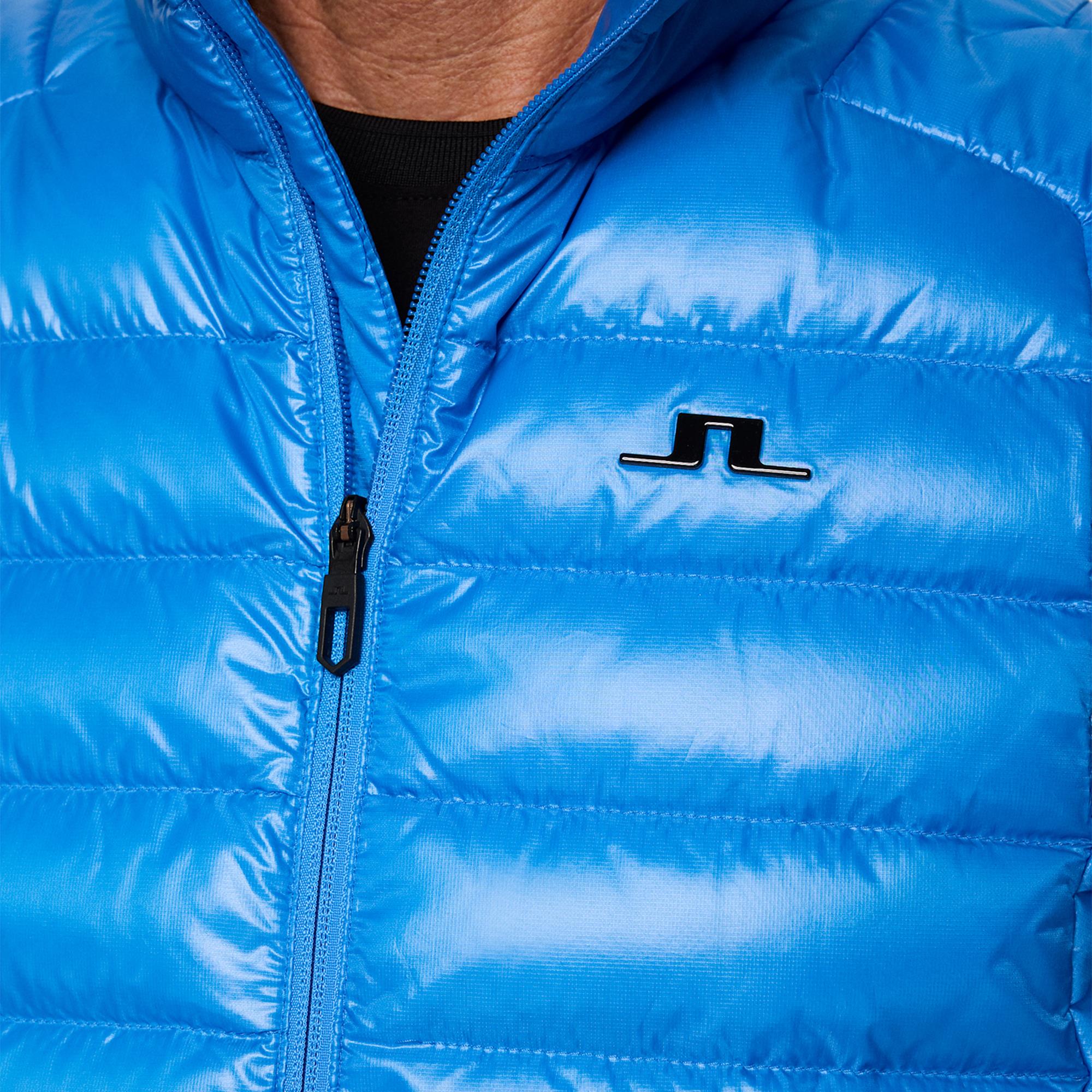 J Lindeberg Oden Light Down Mens Vest Sonic Blue