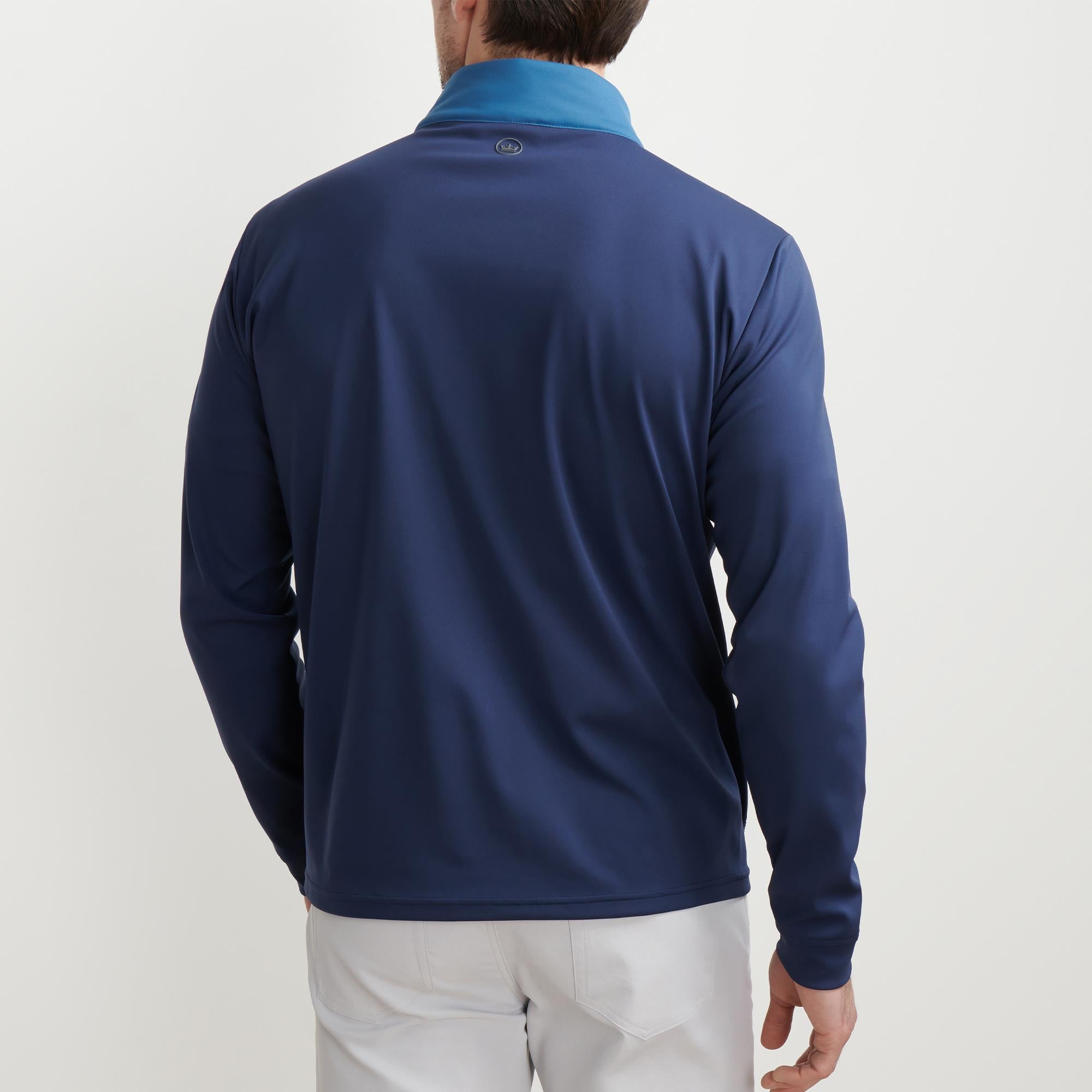 Peter Millar Weld Half Zip Hybrid Mens Golf Jacket Navy/Blue Haze