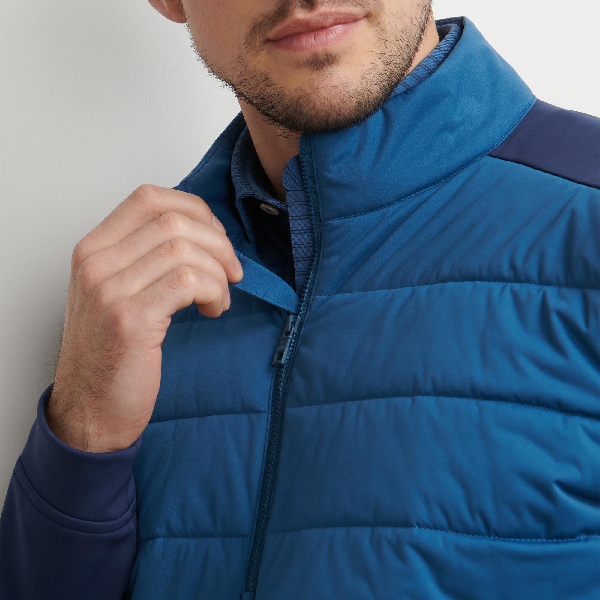 Peter Millar Weld Half Zip Hybrid Mens Golf Jacket Navy/Blue Haze