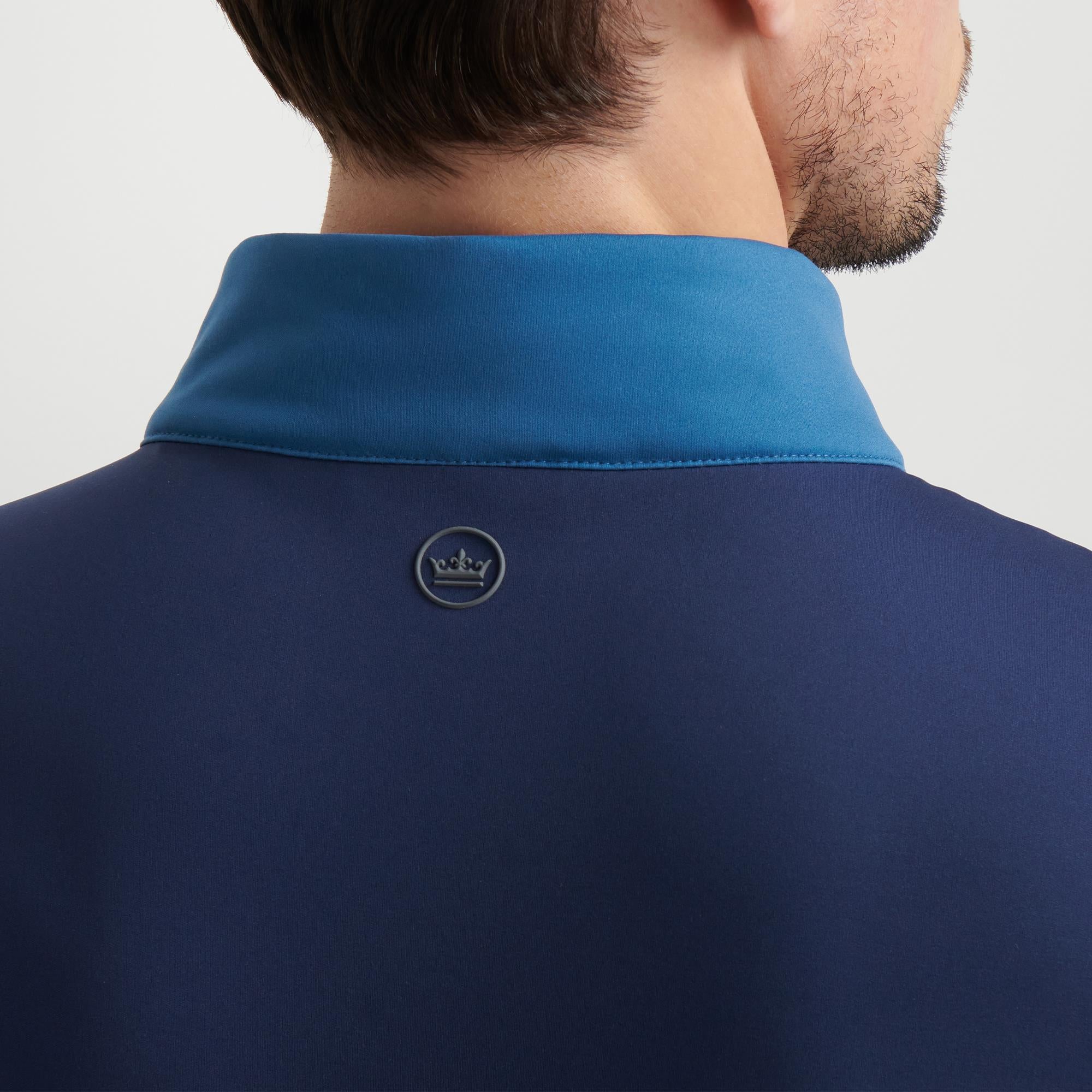 Peter Millar Weld Half Zip Hybrid Mens Golf Jacket Navy/Blue Haze