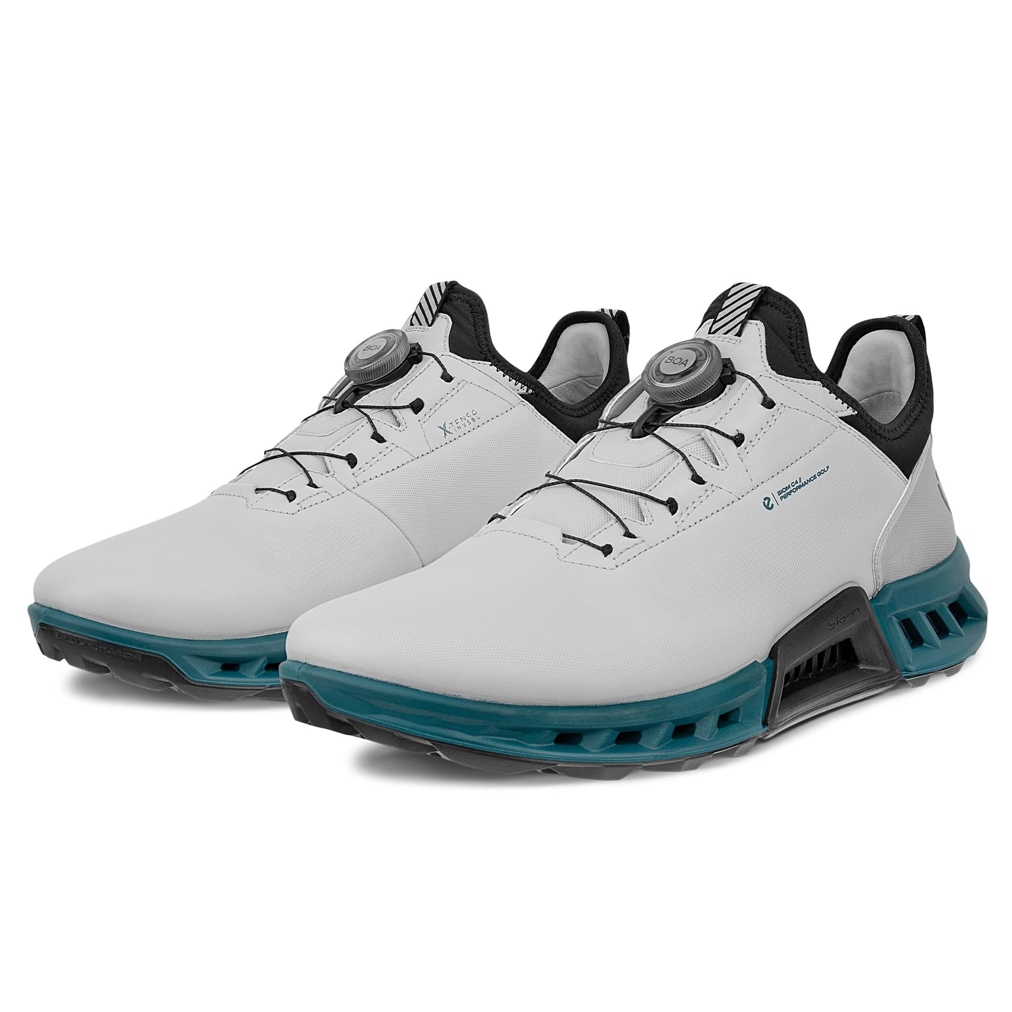 Ecco Biom C4 BOA Gore-Tex Mens Golf Shoe Concrete/Bay Green