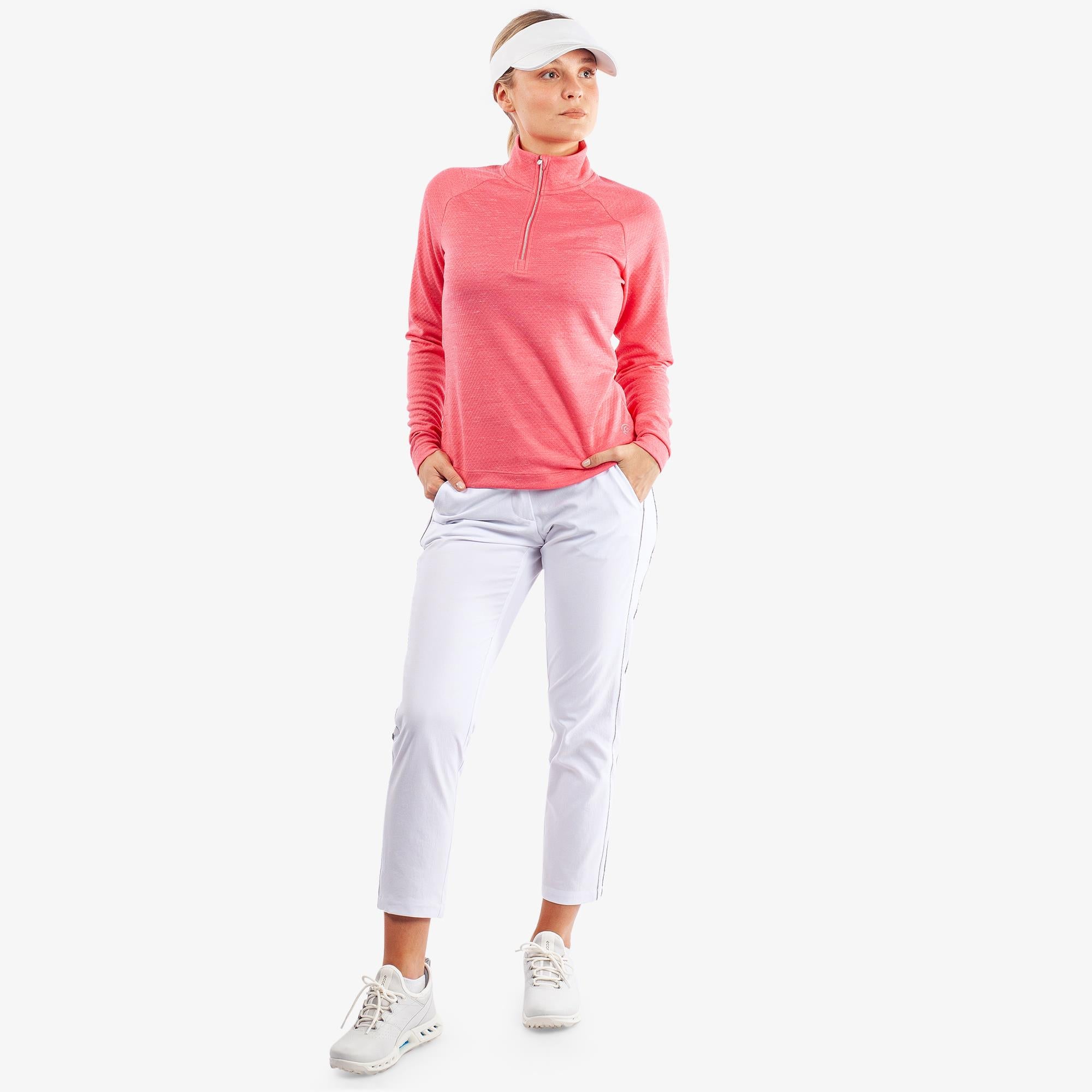 Galvin Green Diora Insula Ladies Golf Mid Layer Camelia Rose Melange