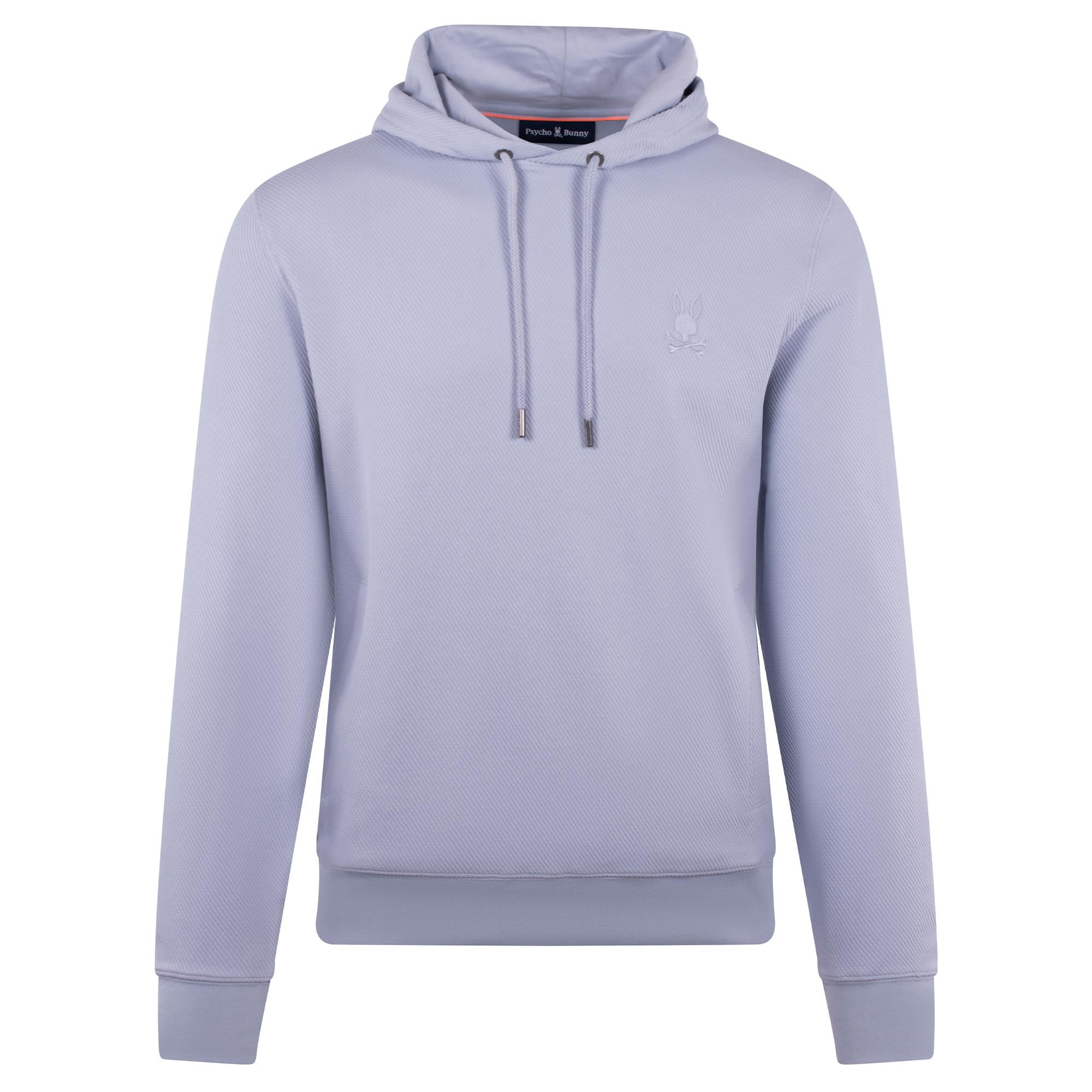 Psycho Bunny Kai Twill Texture Mens Hoodie Zen Blue