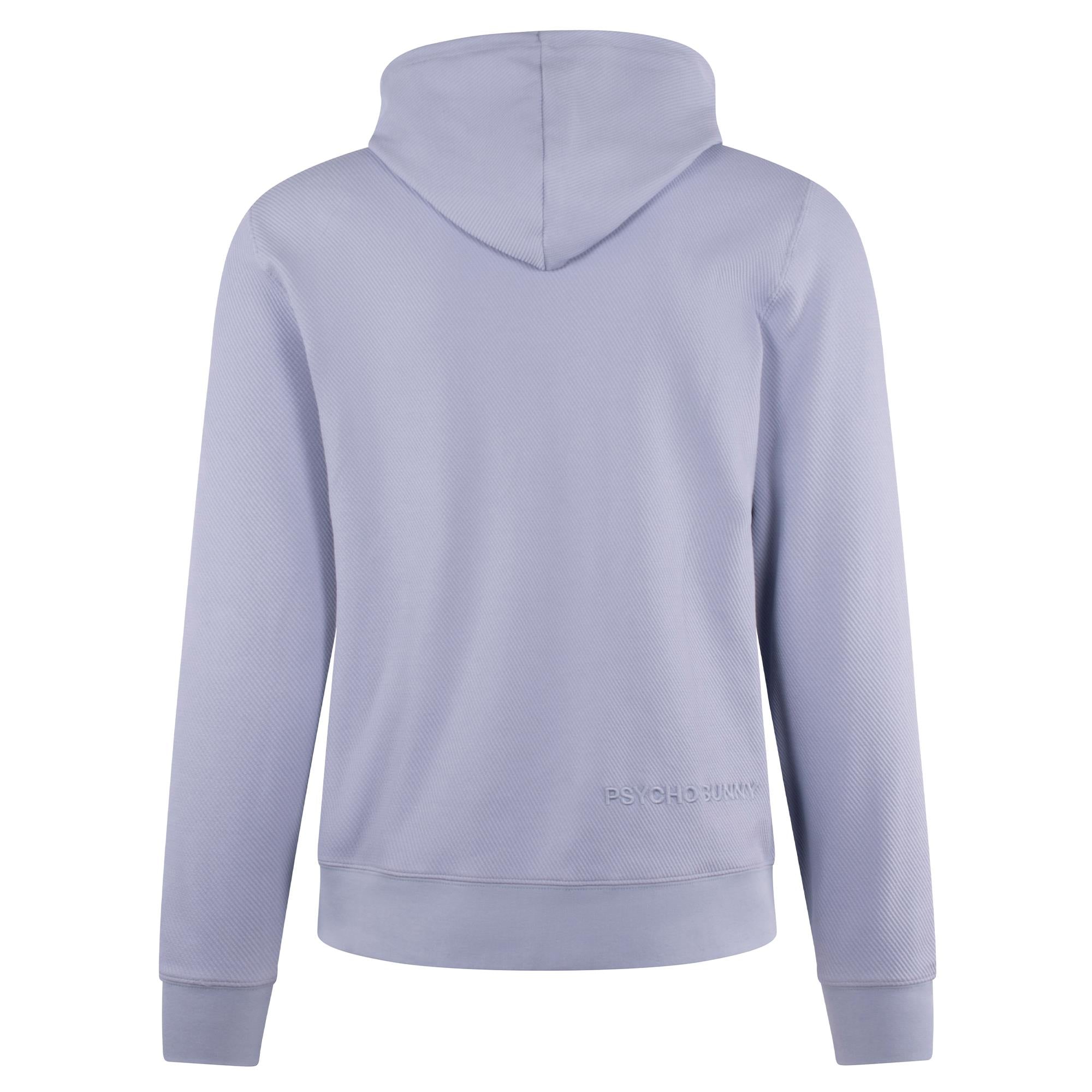 Psycho Bunny Kai Twill Texture Mens Hoodie Zen Blue