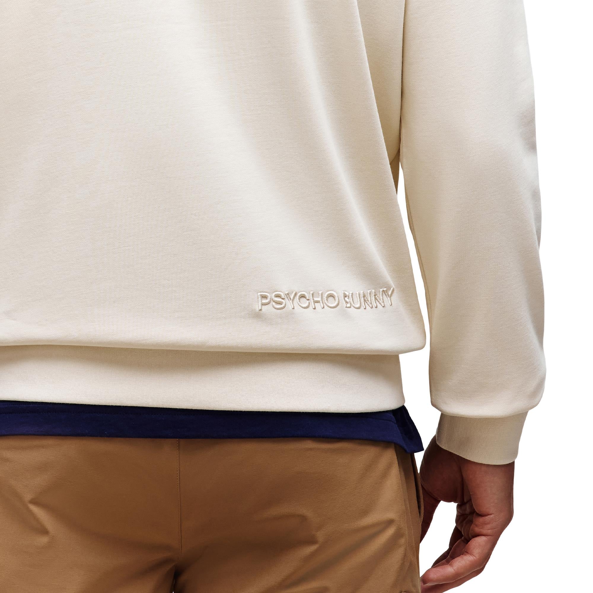 Psycho Bunny Ryder Bunny Patch Hoodie White Cap Grey