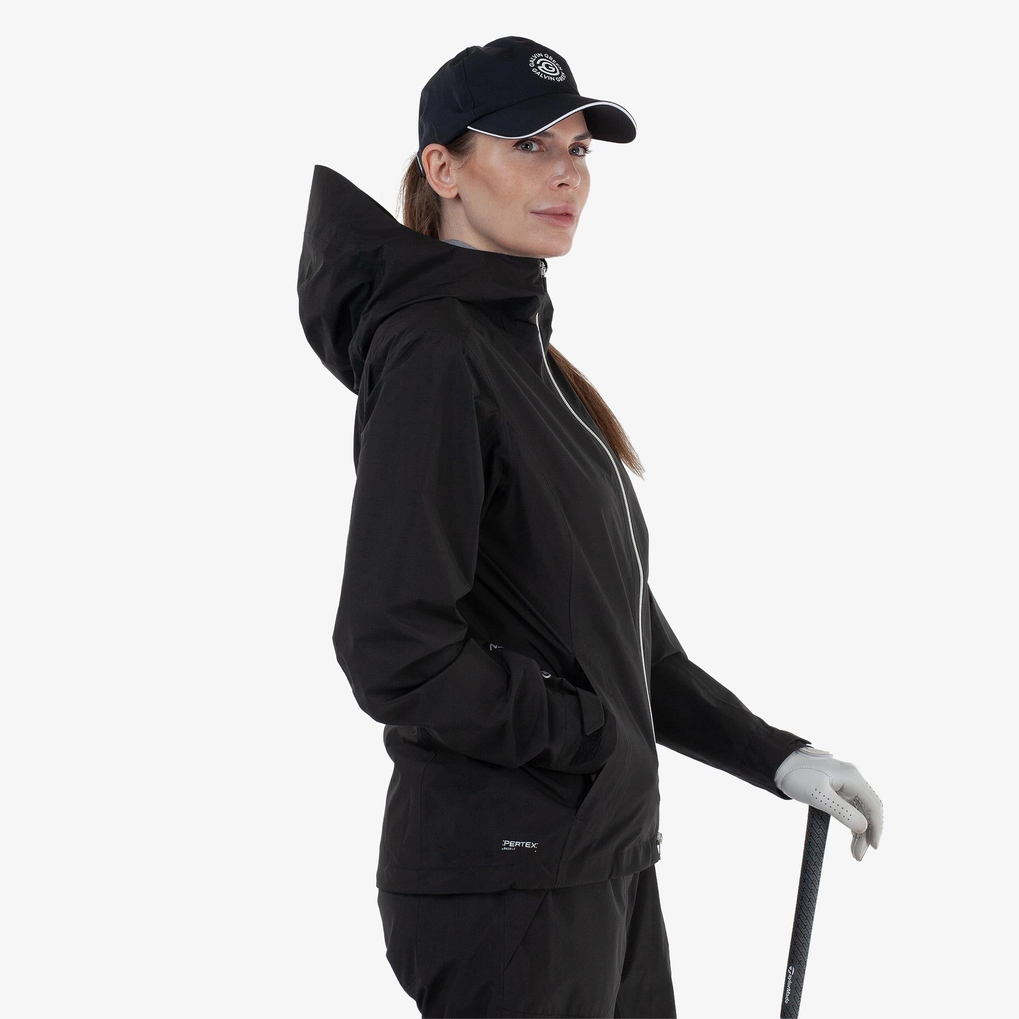Galvin Green Andrea Dryvr Pertex Ladies Waterproof Golf Jacket Black