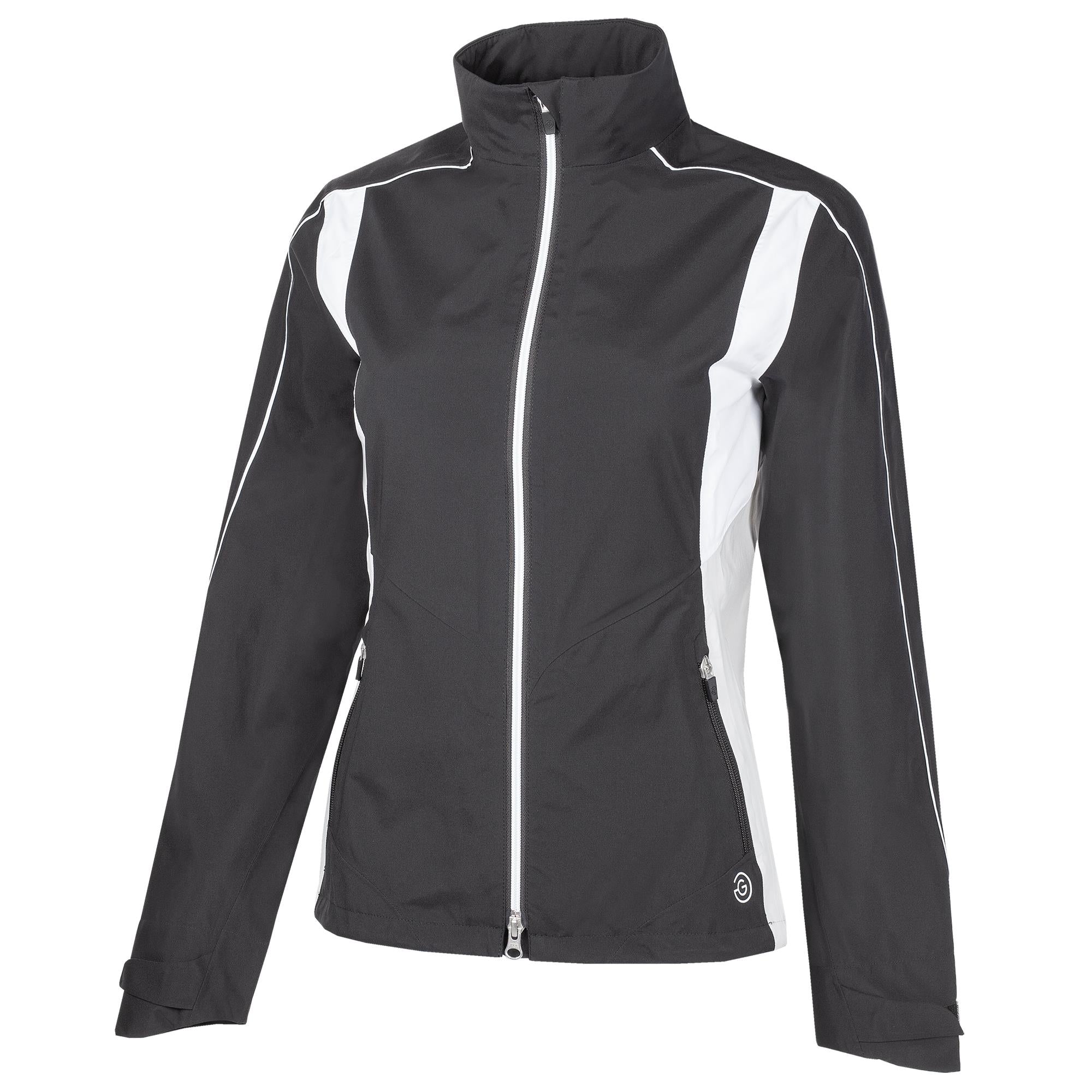 Galvin Green Ally Paclite Gore-Tex Ladies Waterproof Golf Jacket Black/Cool Grey/White