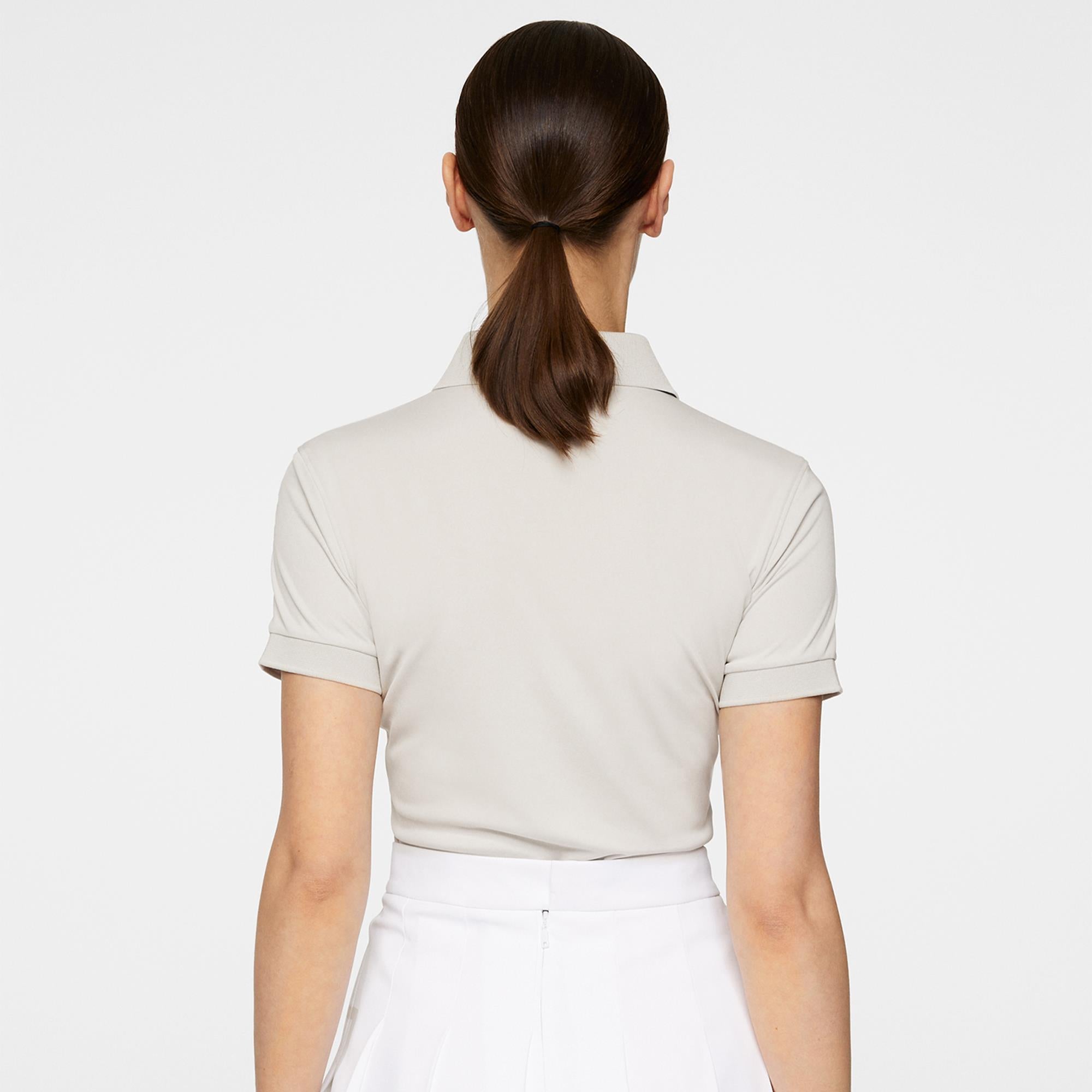 J Lindeberg Tour Tech Ladies Golf Polo Shirt Moonbeam