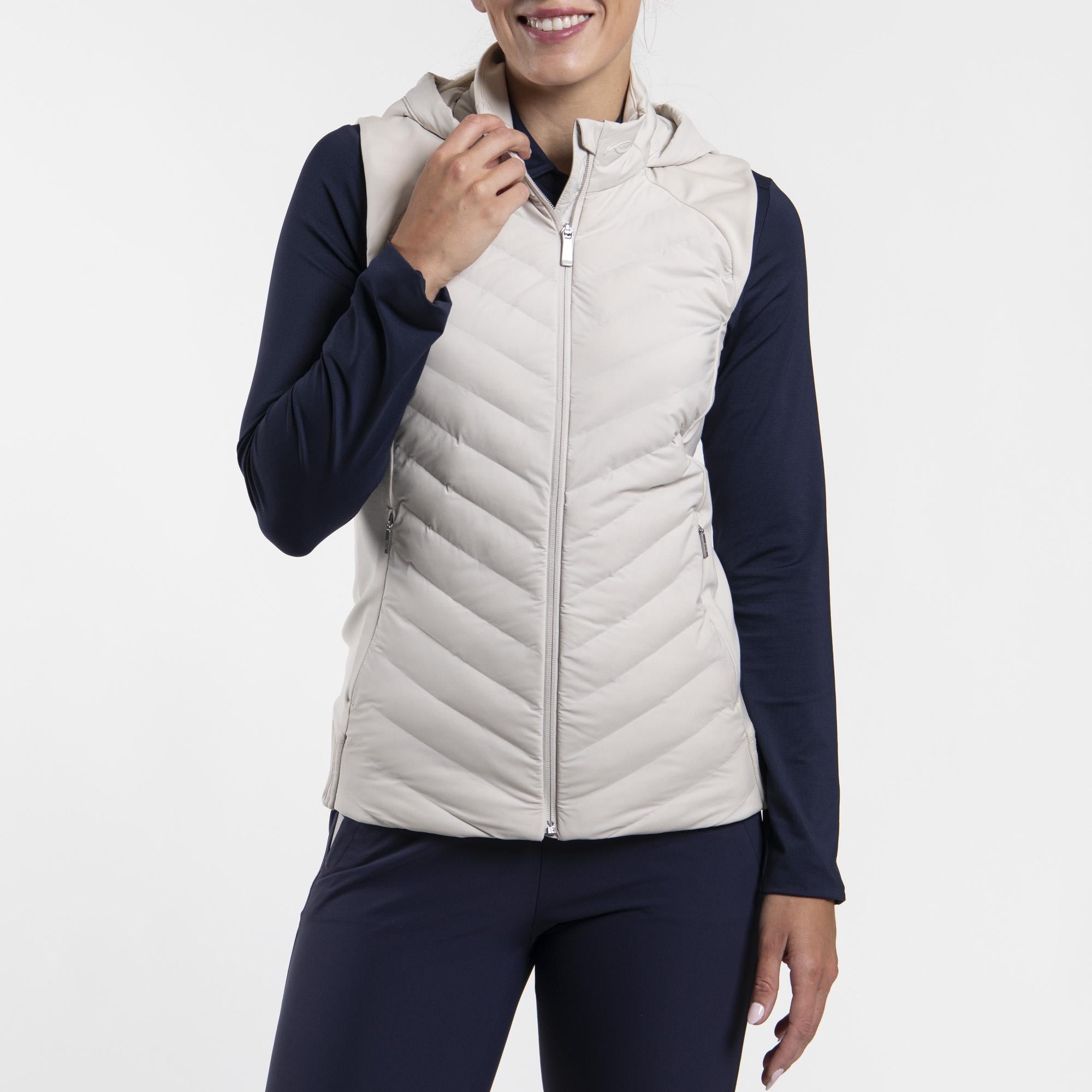 KJUS Sundance Padded Hooded Vest Oyster