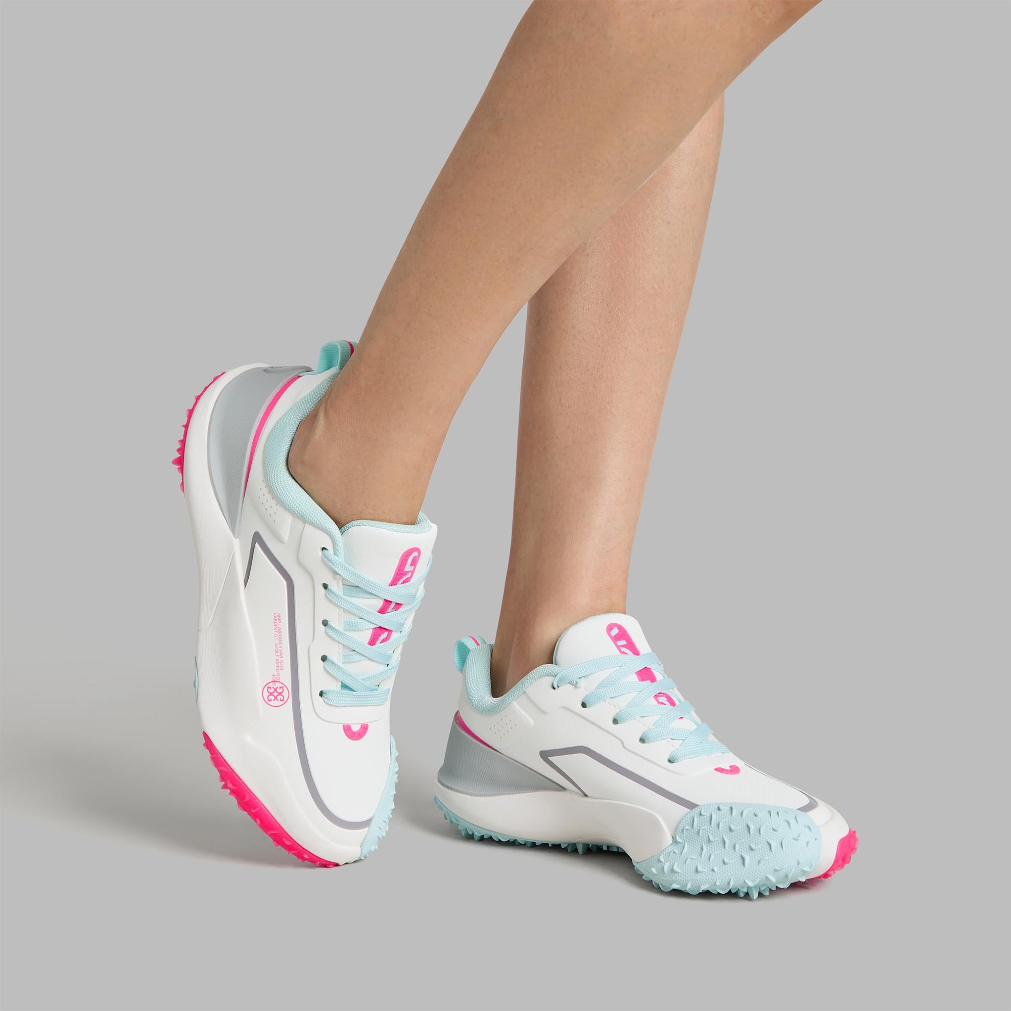 G/FORE G/18 Ladies Golf Shoes Snow/Knockout Pink