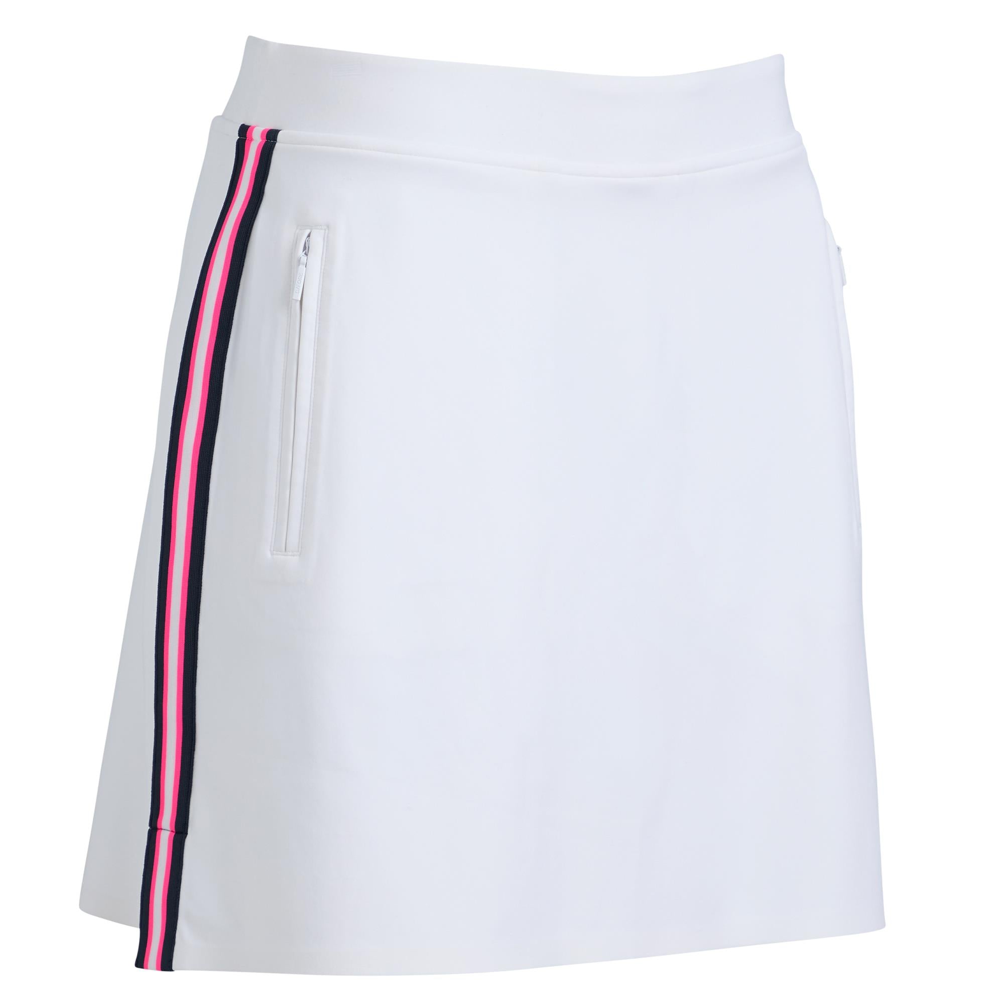 G/FORE Side Stripe Stretch Scuba Ladies Golf Skort Snow