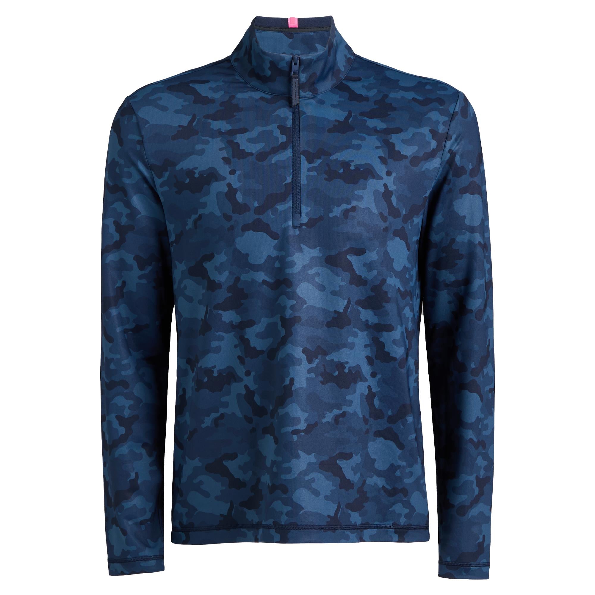 G/FORE Brushed Back Tech Terry Quarter Zip Mens Golf Pullover Twilight Camo