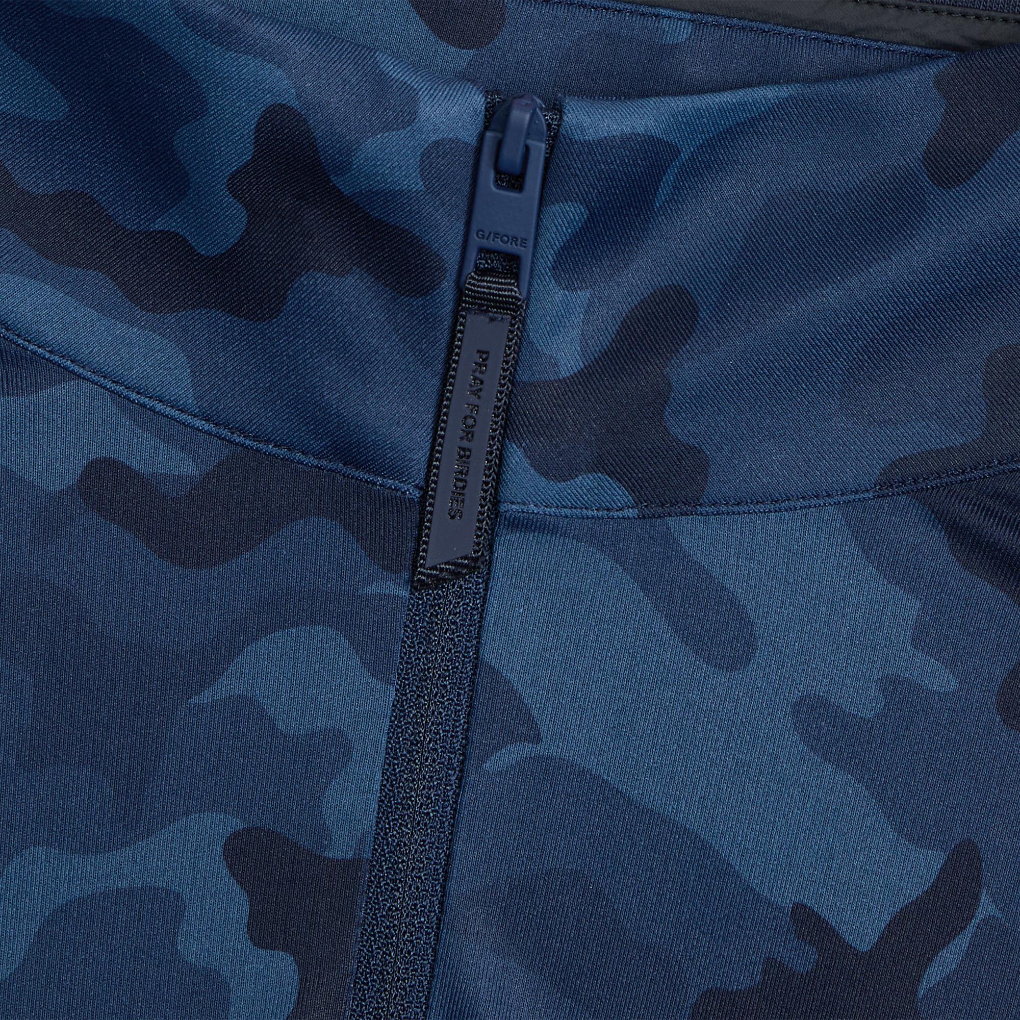 G/FORE Brushed Back Tech Terry Quarter Zip Mens Golf Pullover Twilight Camo