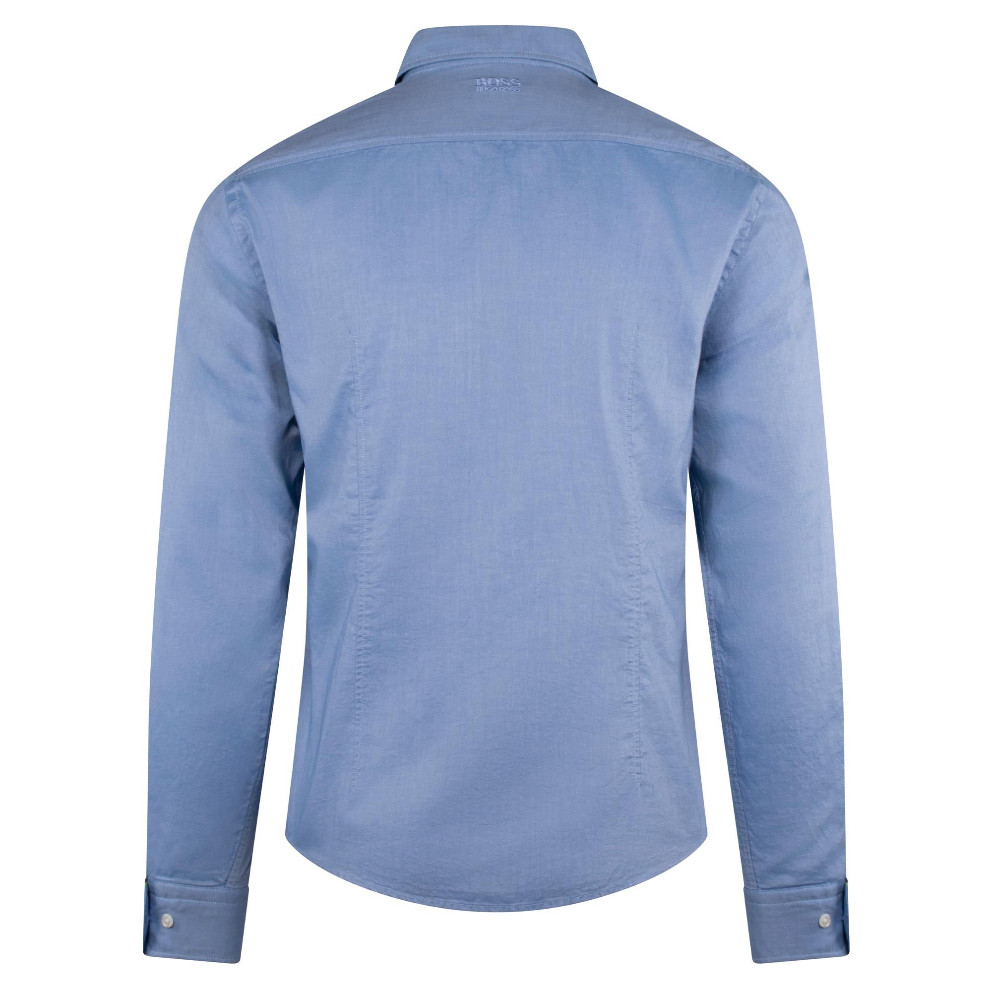 Hugo Boss Byolo Short Sleeve Dress Shirt Blue