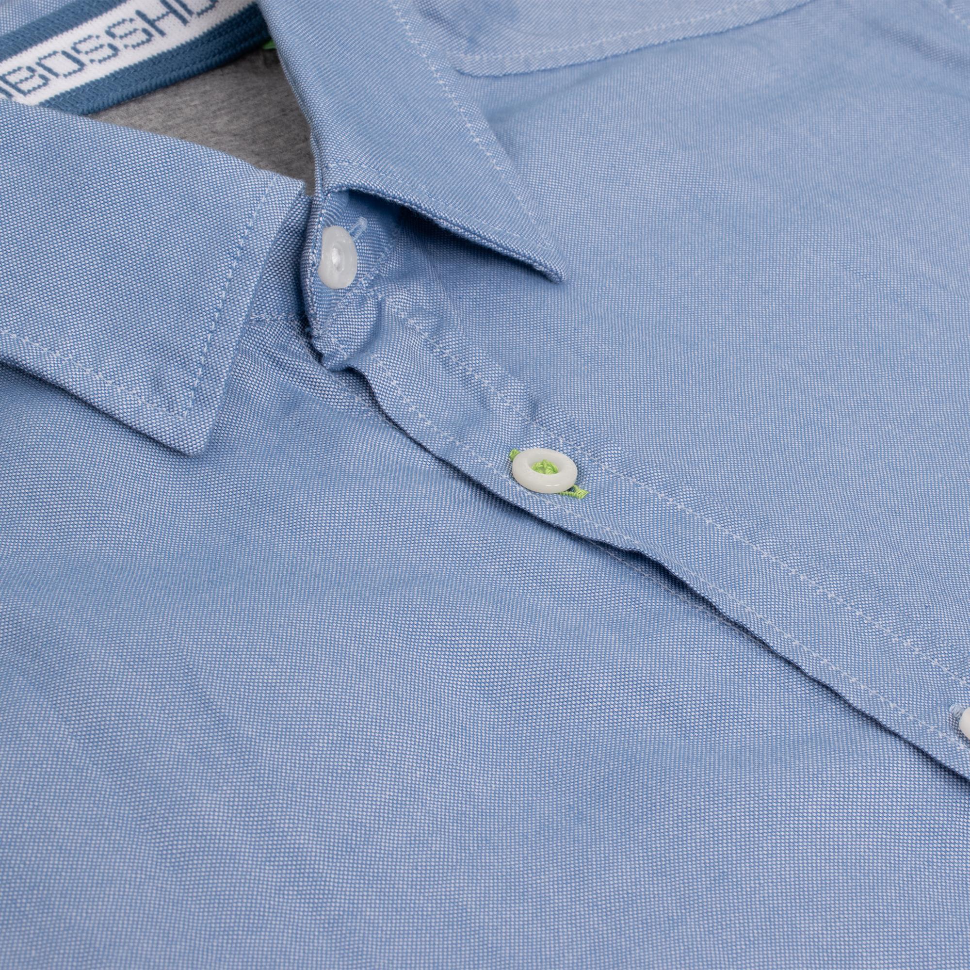 Hugo Boss Byolo Short Sleeve Dress Shirt Blue