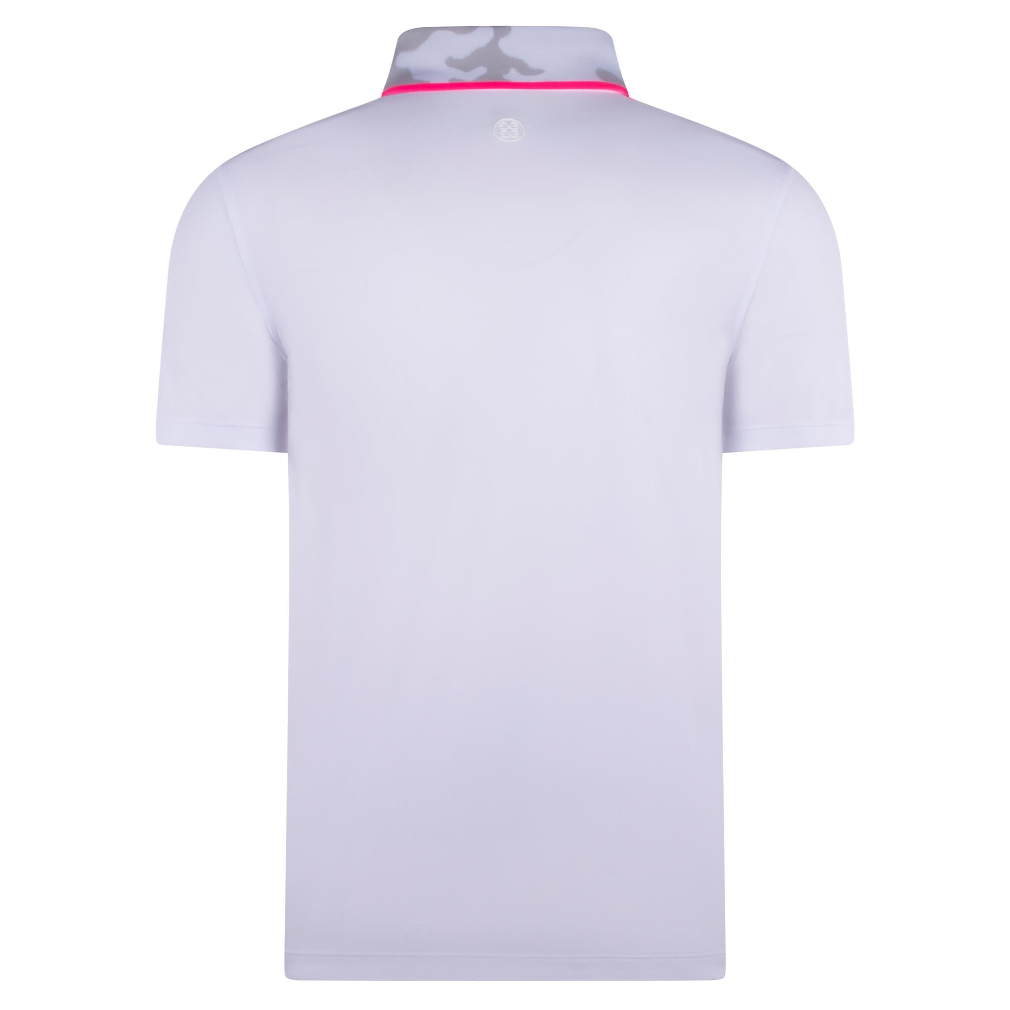 G/FORE Camo Skull & T's Camo Collar Performance Pique Mens Golf Polo Shirt Snow