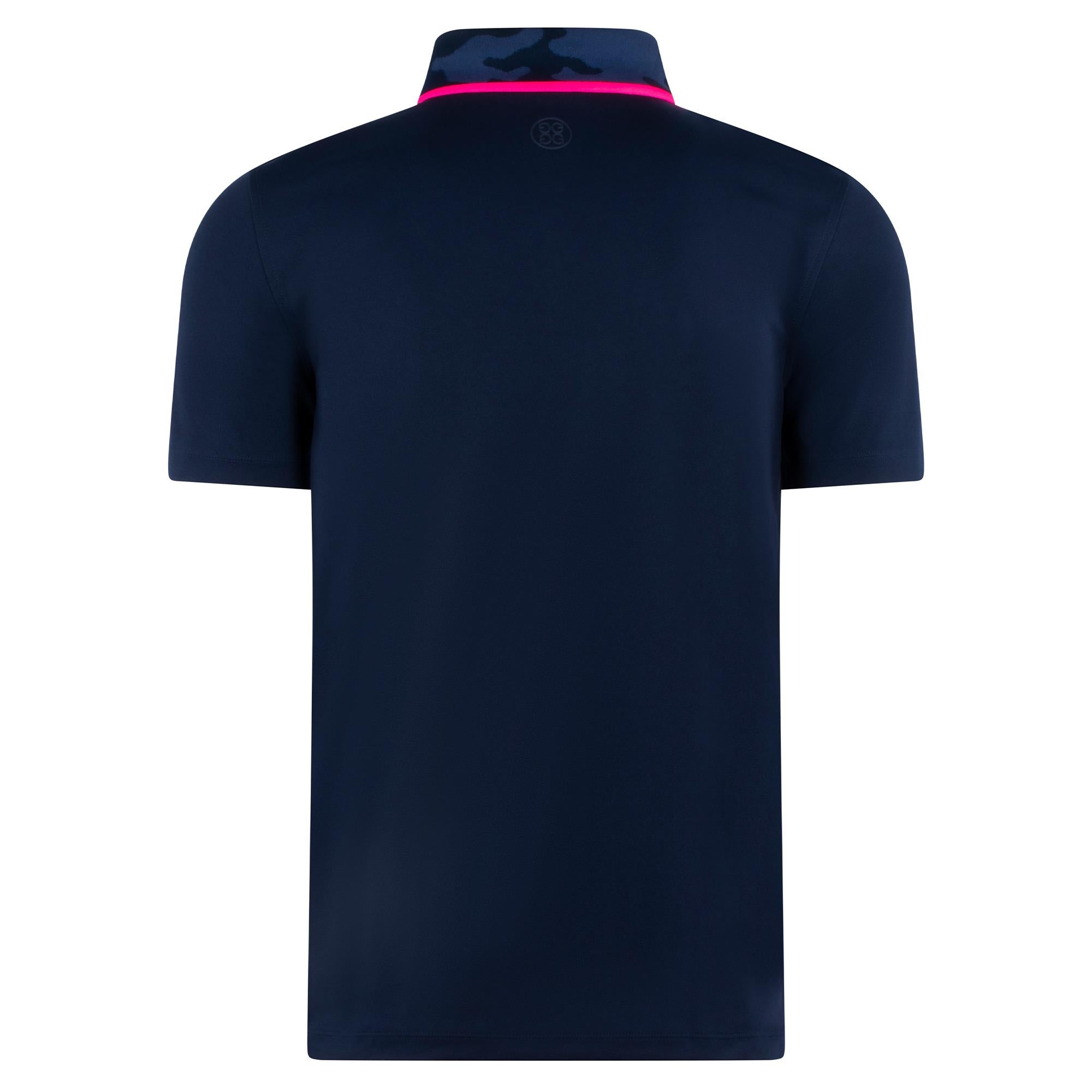 G/FORE Camo Skull & T's Camo Collar Performance Pique Mens Golf Polo Shirt Twilight