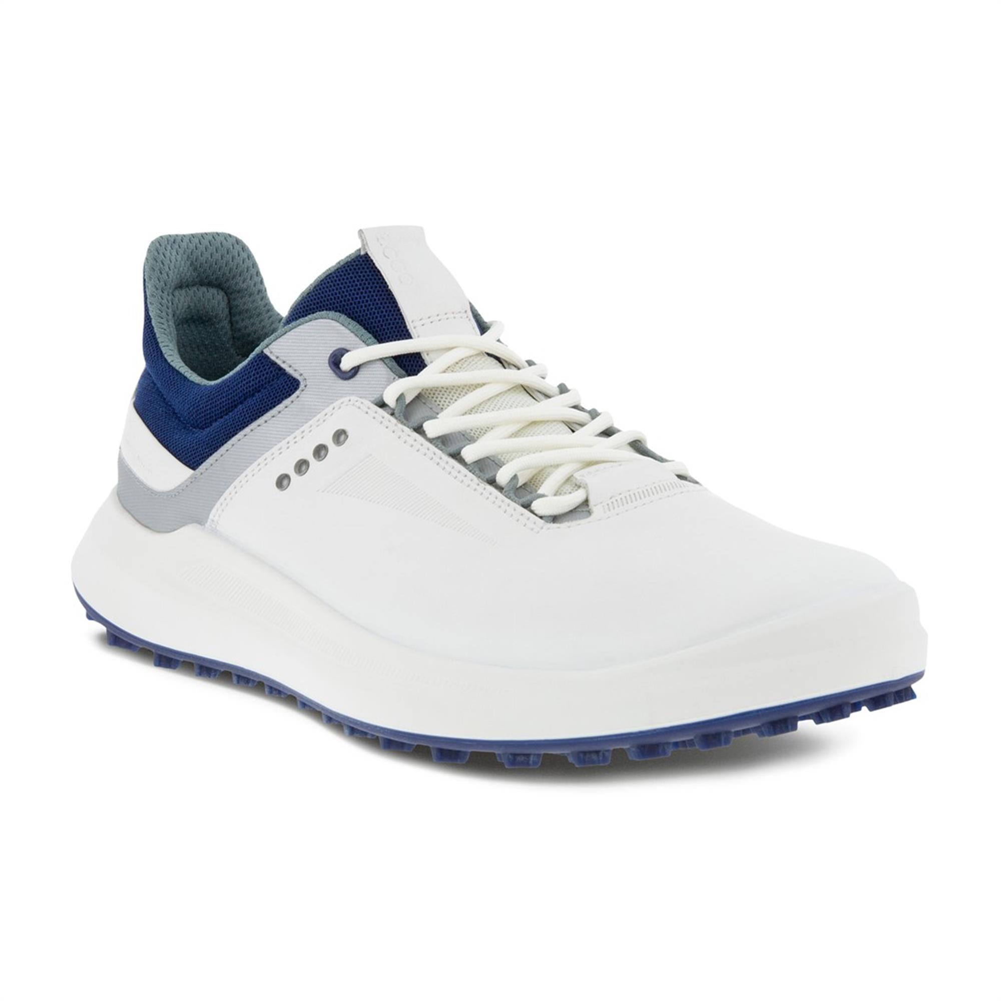 Ecco Core Mens Golf Shoe White/Silver Metallic/Blue Depths