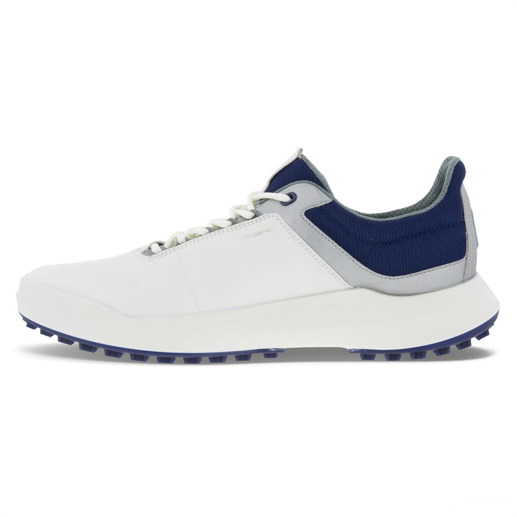 Ecco Core Mens Golf Shoe White/Silver Metallic/Blue Depths