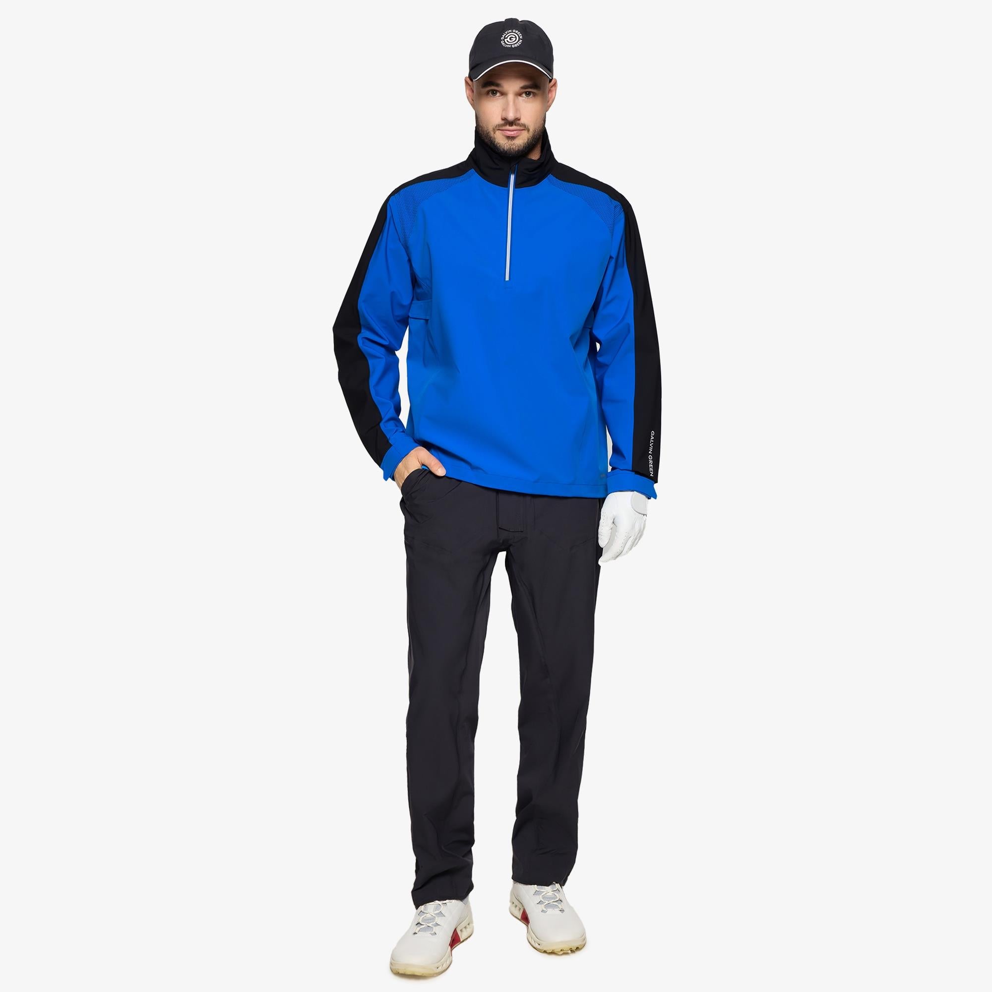 Galvin Green Adam Dryvr Pertex Mens Waterproof Golf Jacket Royal Blue/Black