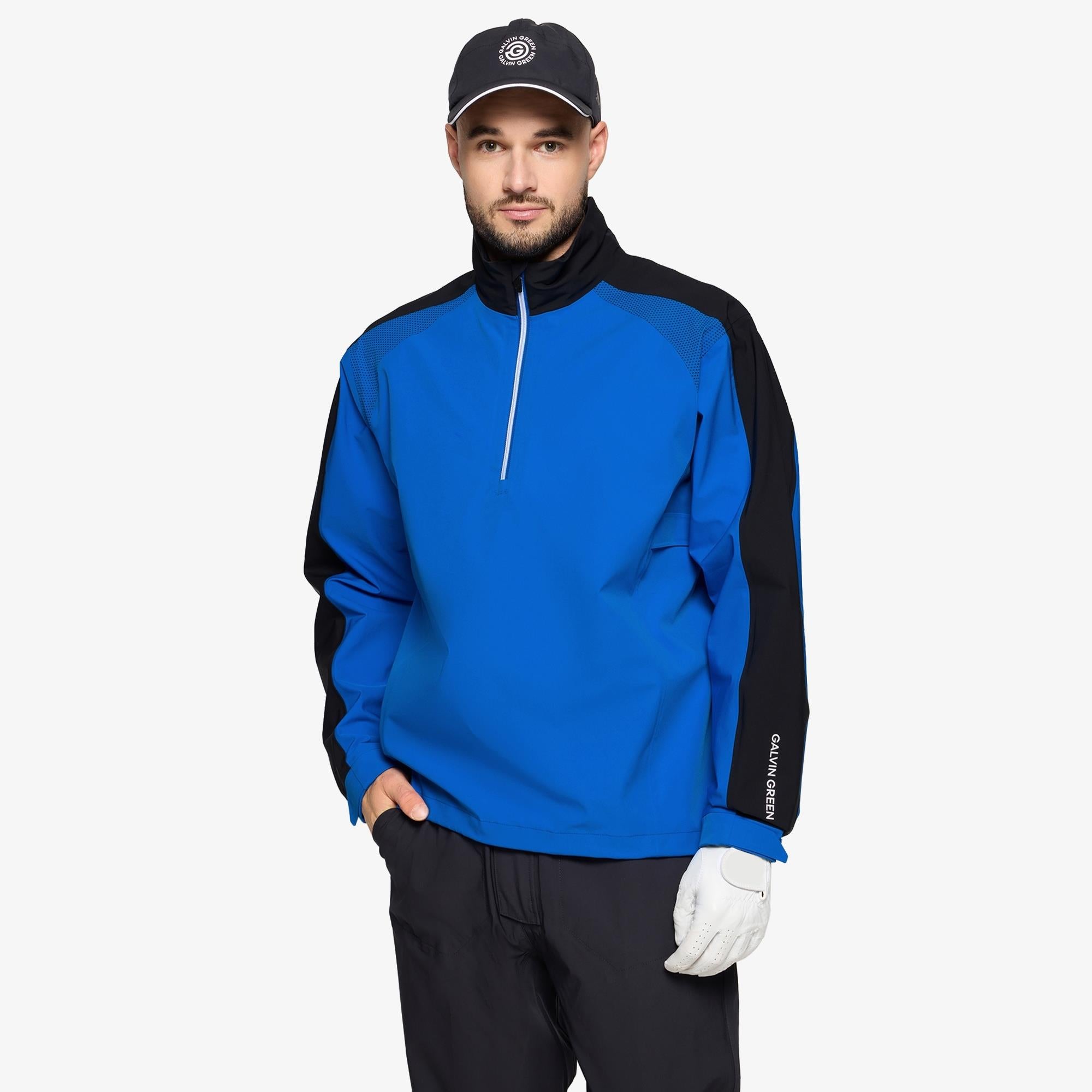 Galvin Green Adam Dryvr Pertex Mens Waterproof Golf Jacket Royal Blue/Black
