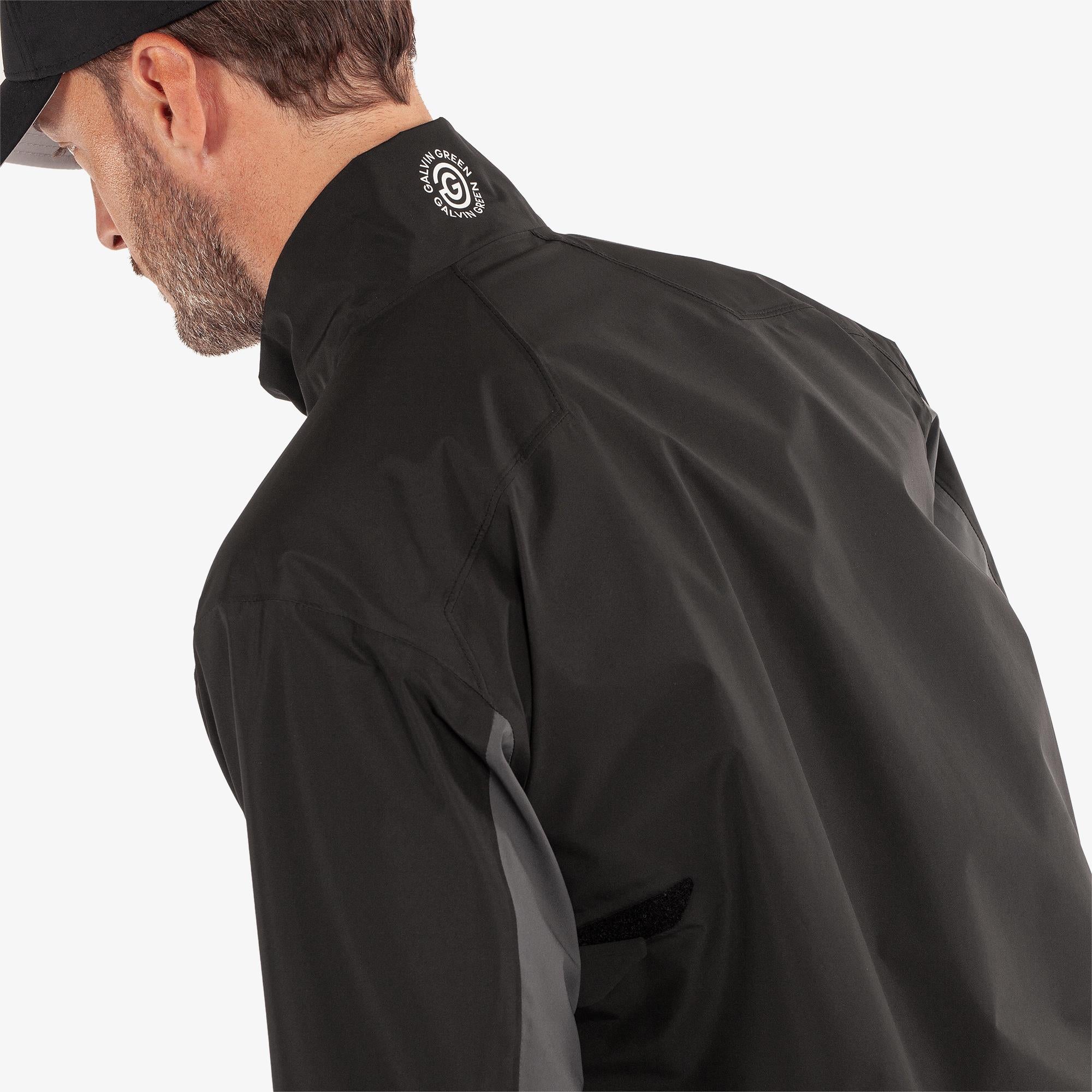 Galvin Green Air Dryvr Pertex Short Sleeve Mens Waterproof Jacket Black/Forged Iron