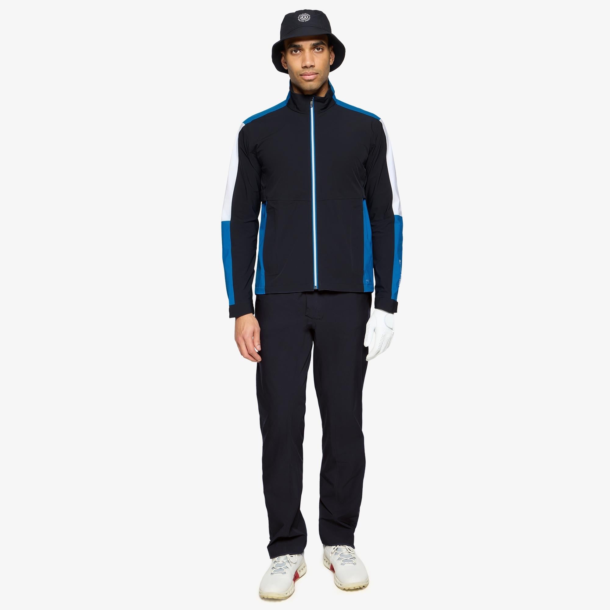 Galvin Green Arlo Dryvr Pertex Mens Waterproof Jacket Black/Royal Blue