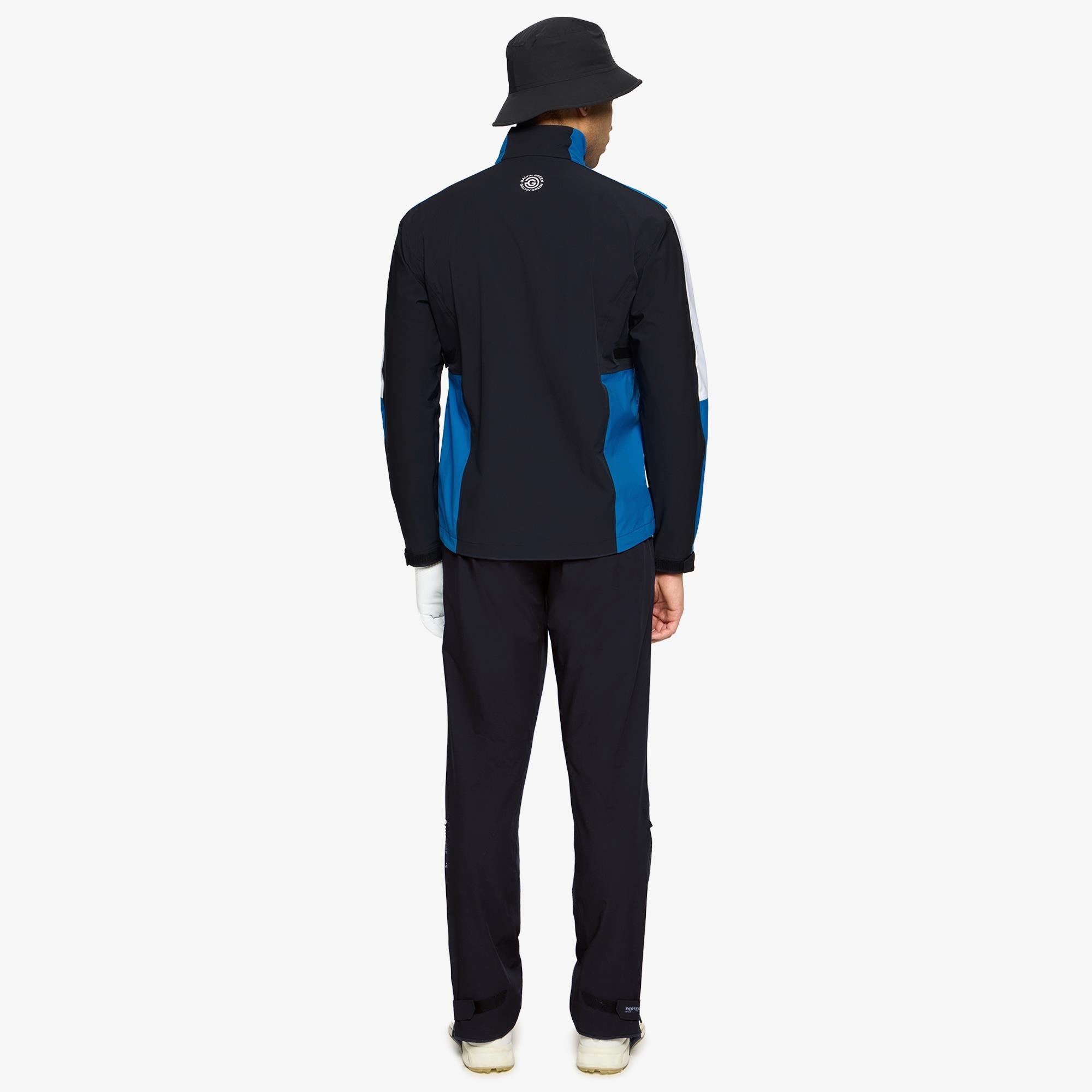 Galvin Green Arlo Dryvr Pertex Mens Waterproof Jacket Black/Royal Blue