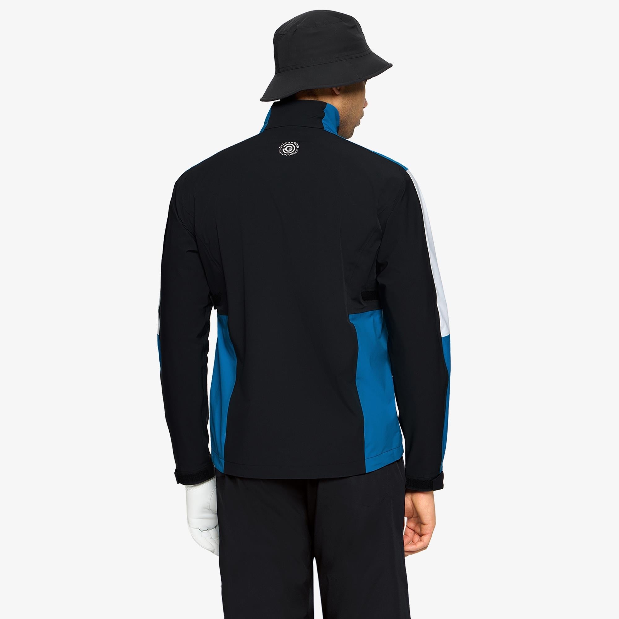 Galvin Green Arlo Dryvr Pertex Mens Waterproof Jacket Black/Royal Blue