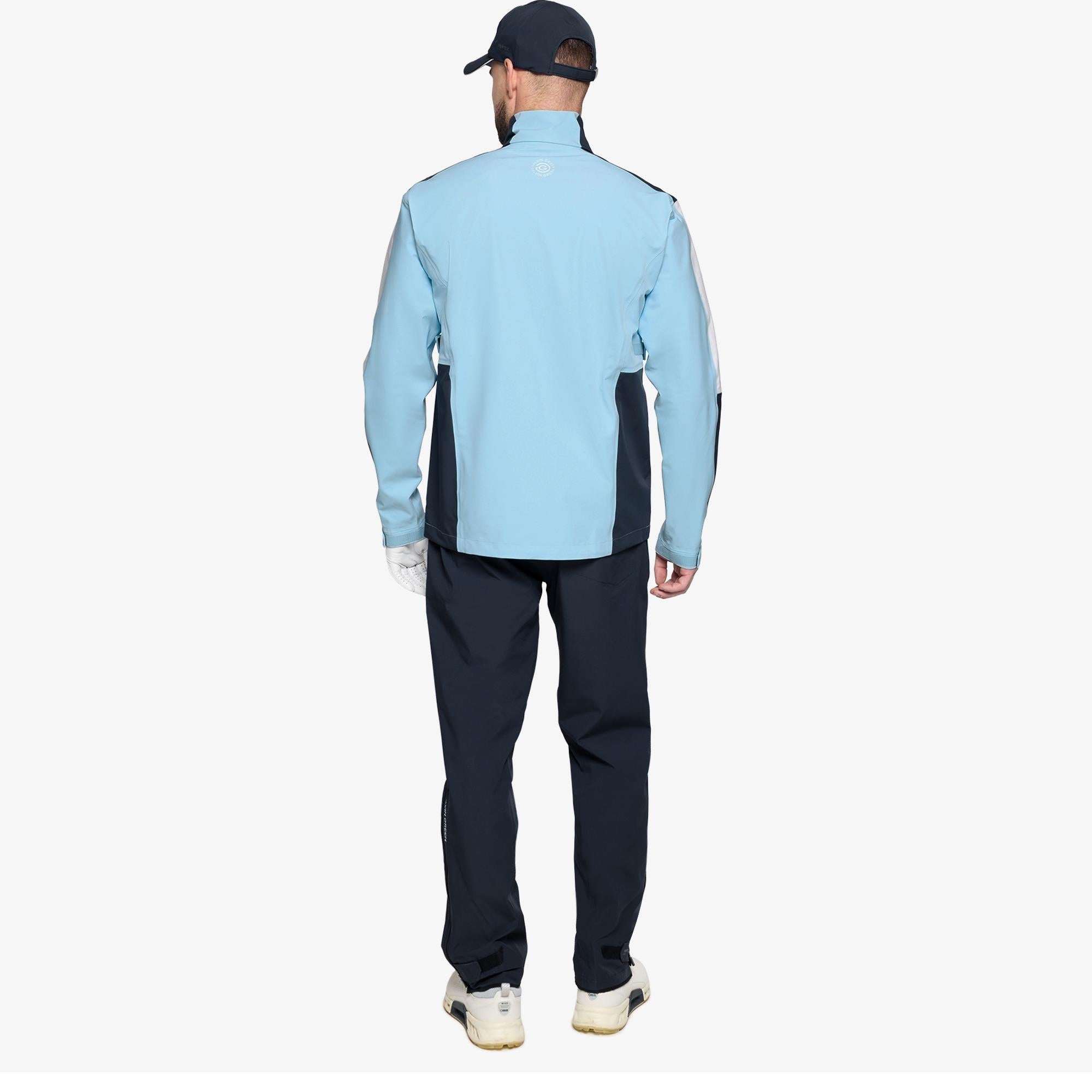 Galvin Green Arlo Dryvr Pertex Mens Waterproof Jacket Crystal Blue/Navy