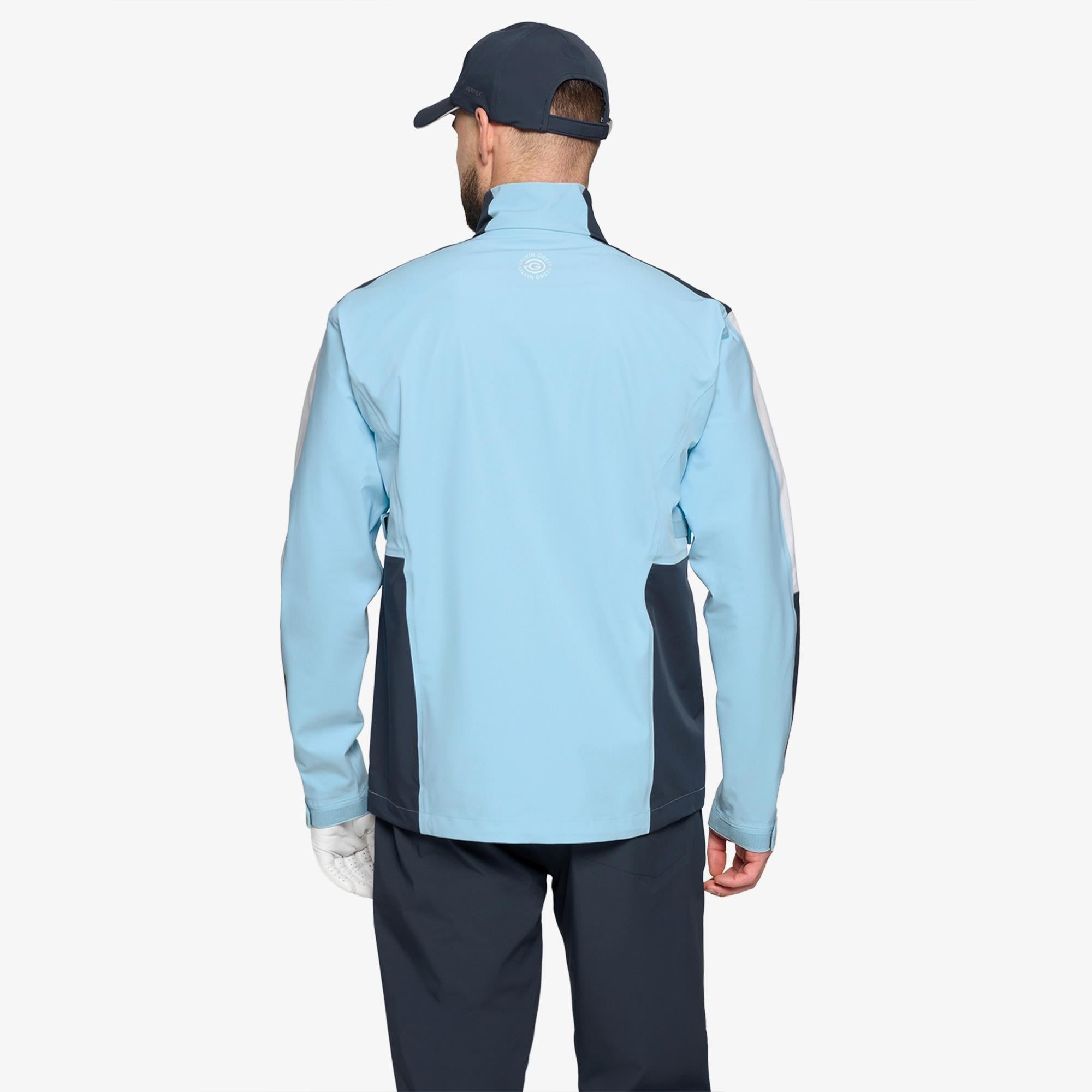 Galvin Green Arlo Dryvr Pertex Mens Waterproof Jacket Crystal Blue/Navy