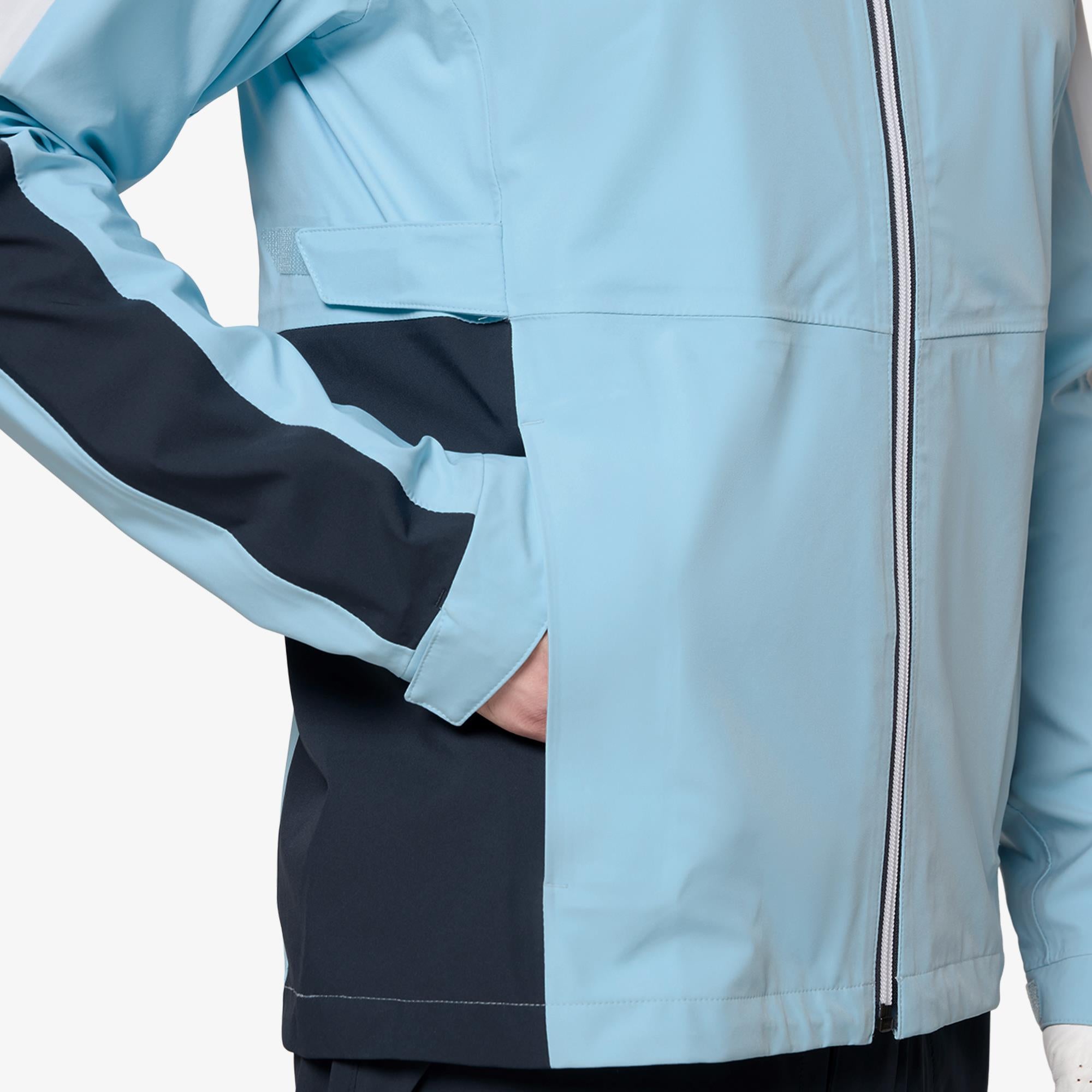 Galvin Green Arlo Dryvr Pertex Mens Waterproof Jacket Crystal Blue/Navy