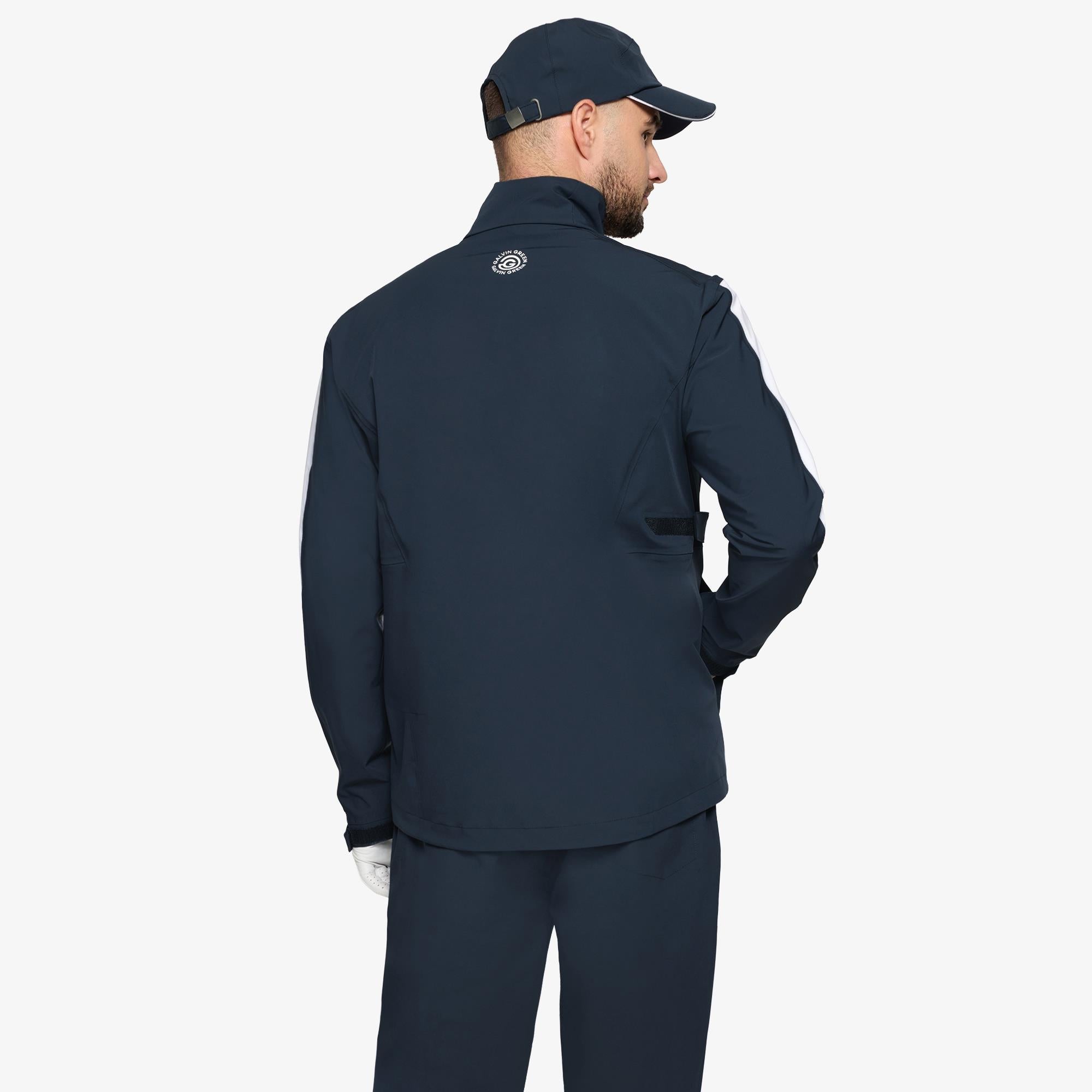 Galvin Green Arlo Dryvr Pertex Mens Waterproof Jacket Navy/White