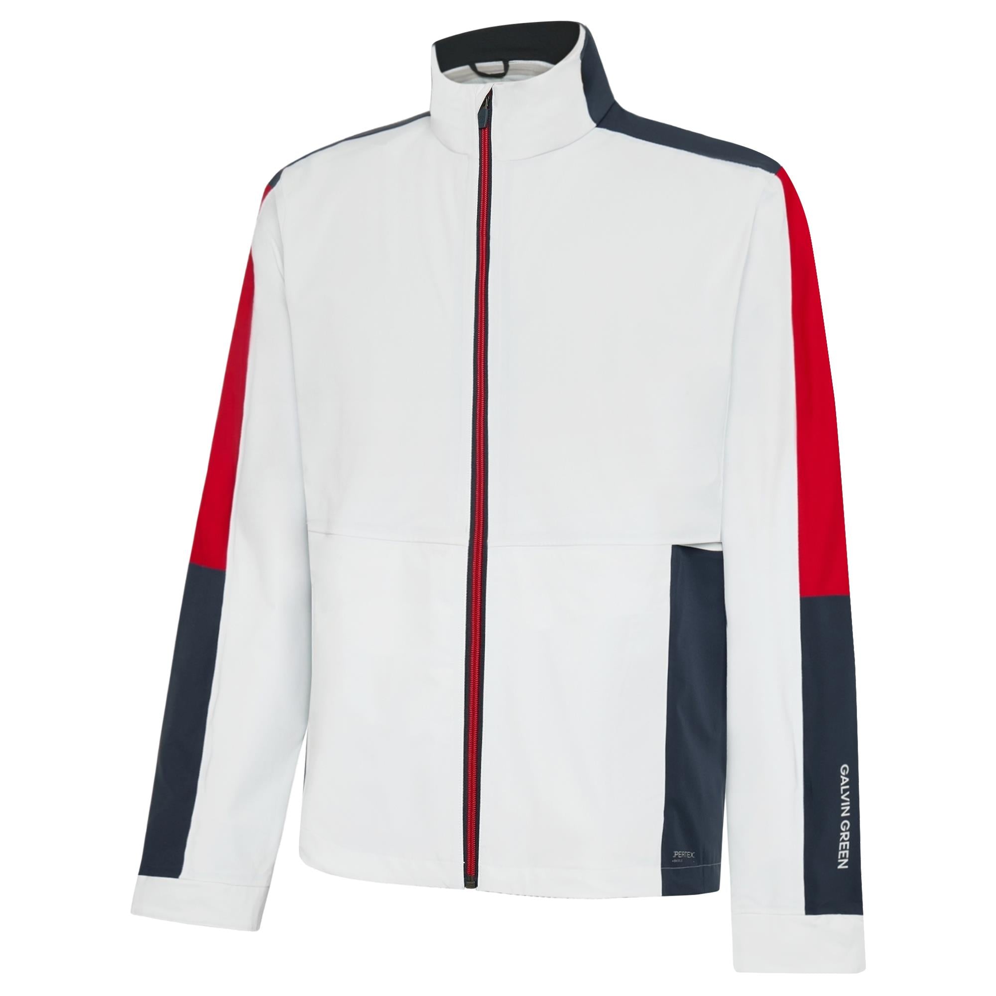 Galvin Green Arlo Dryvr Pertex Mens Waterproof Jacket White/Red