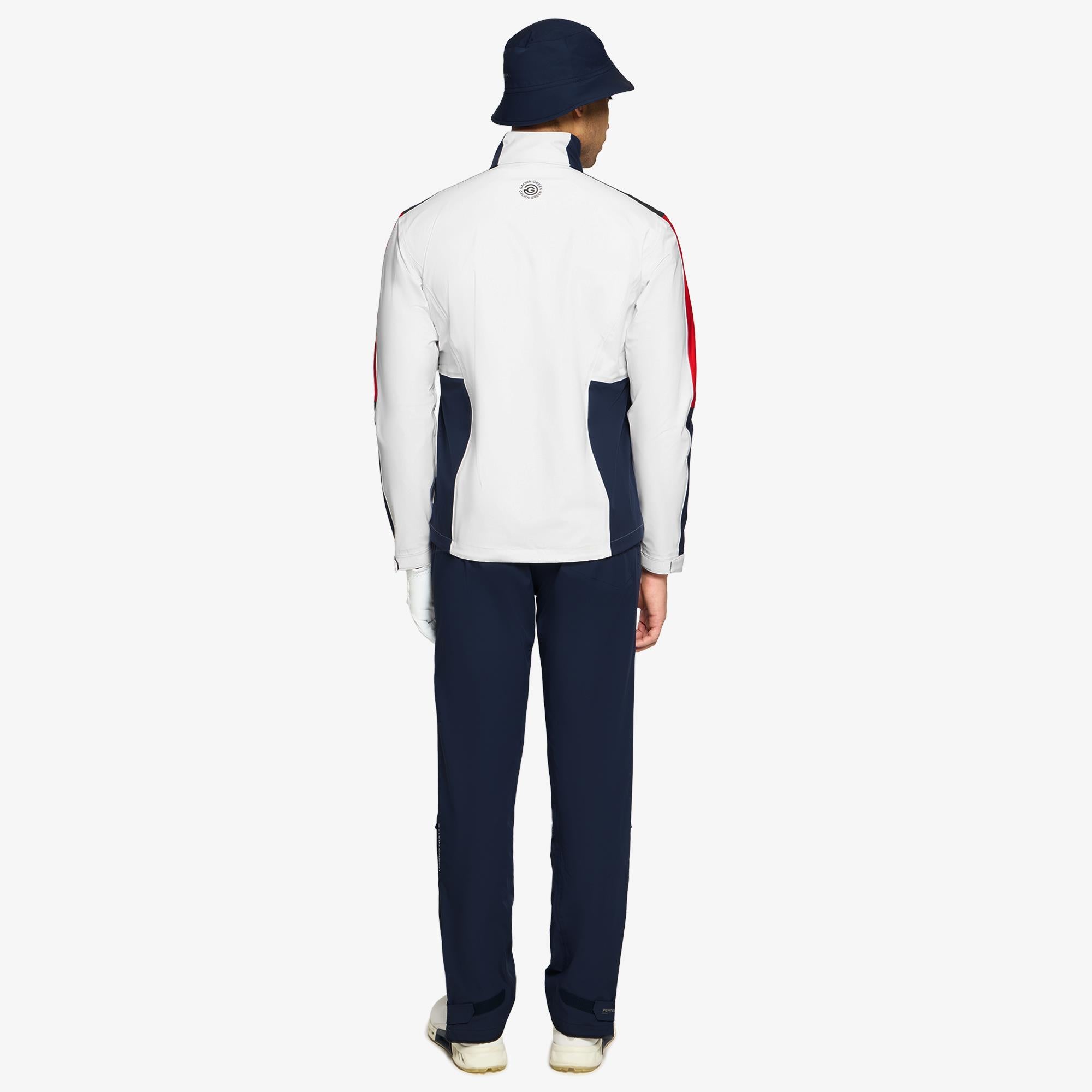 Galvin Green Arlo Dryvr Pertex Mens Waterproof Jacket White/Red