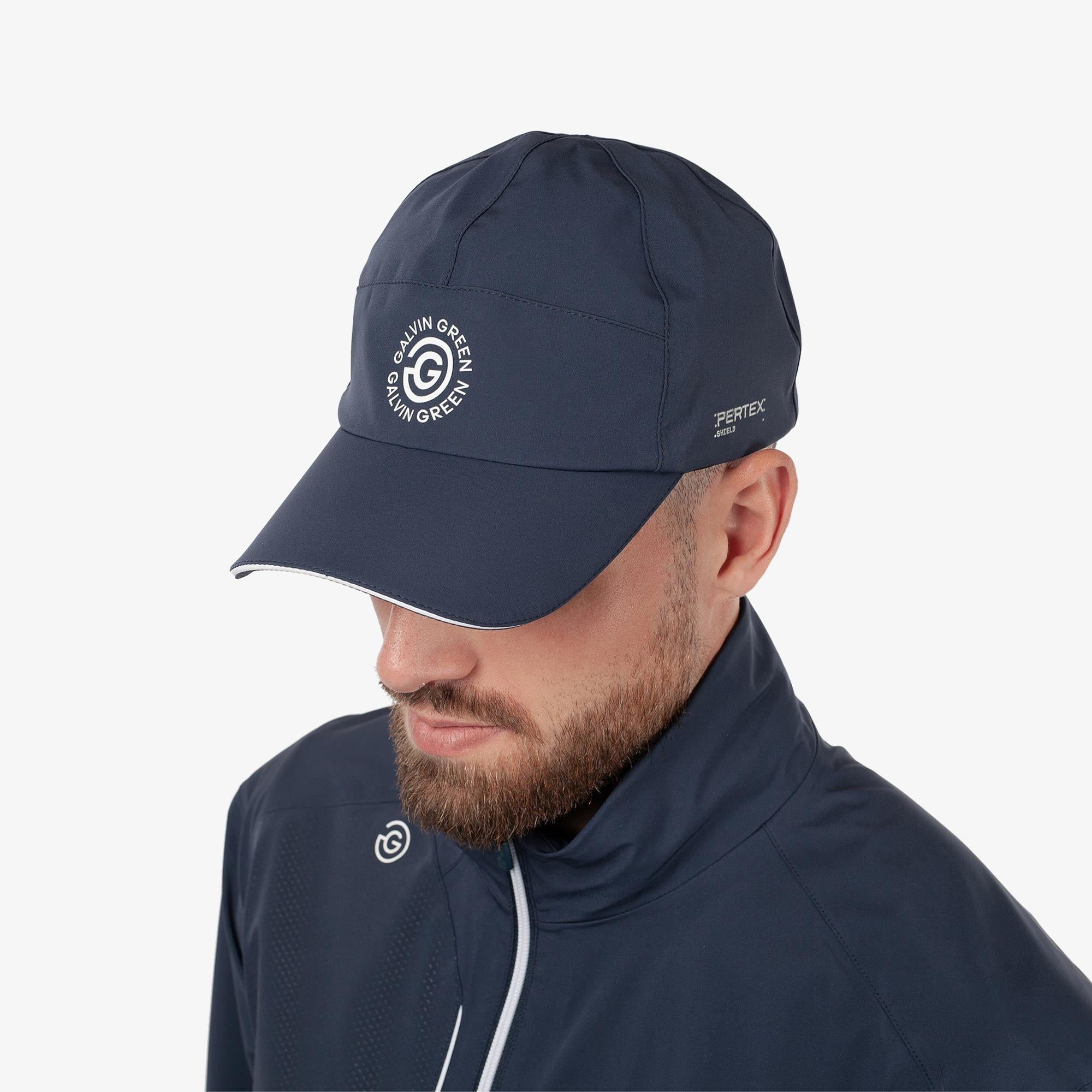 Galvin Green Atlas Dryvr Pertex Waterproof Cap Navy