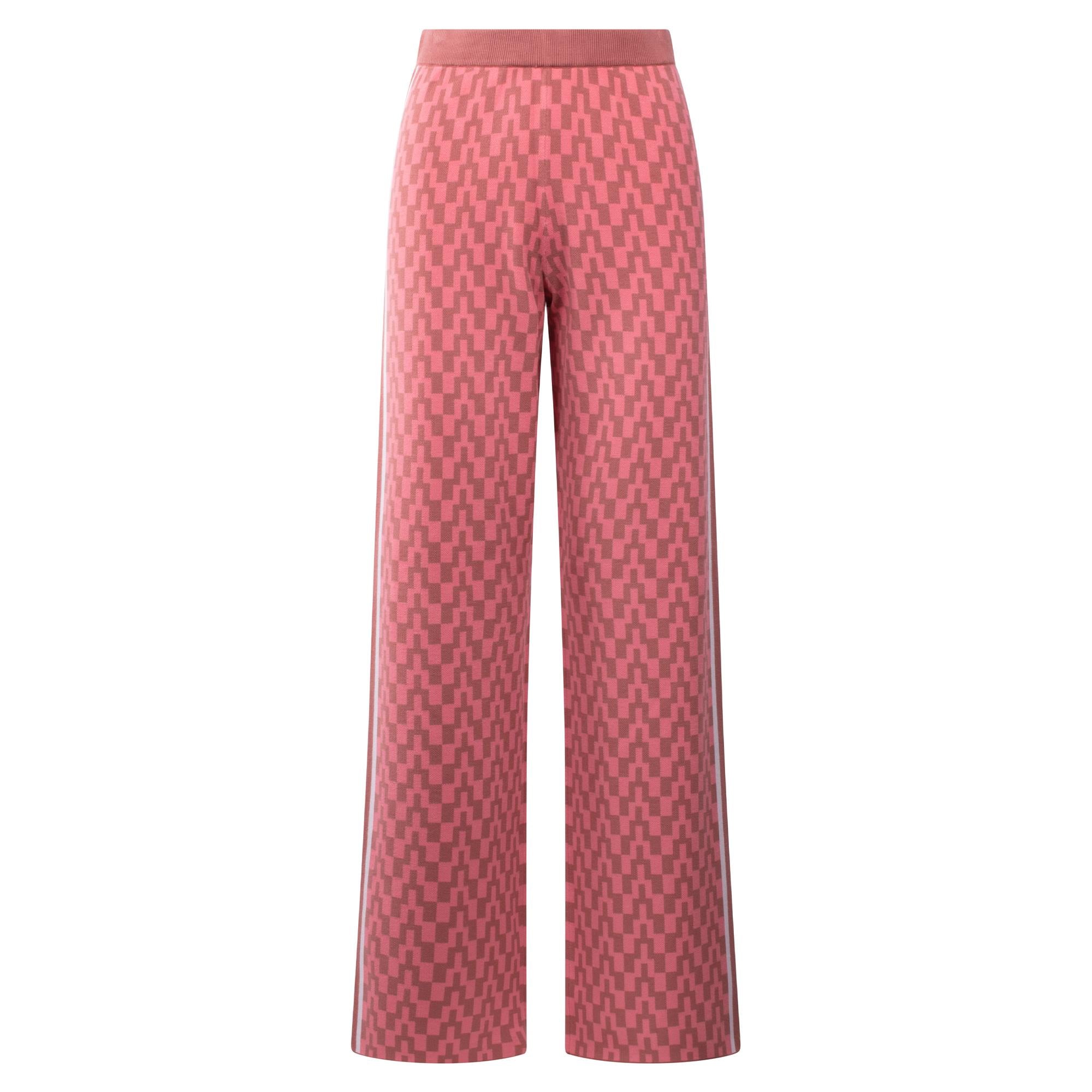 J Lindeberg Kera Knitted Jacquard Ladies Pant Bridge Stack Rose M