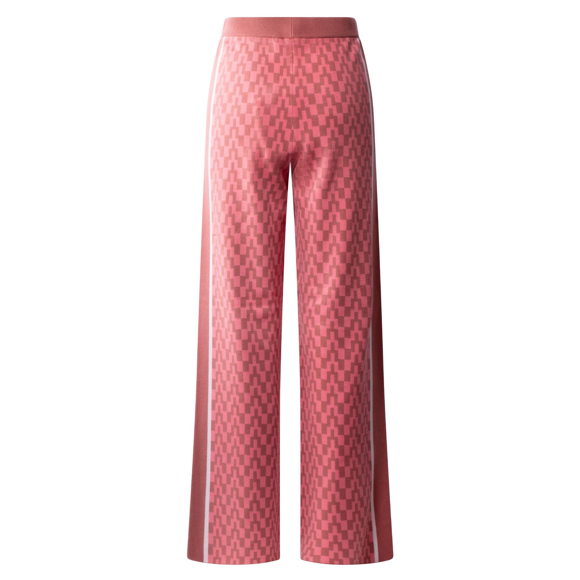 J Lindeberg Kera Knitted Jacquard Ladies Pant Bridge Stack Rose M