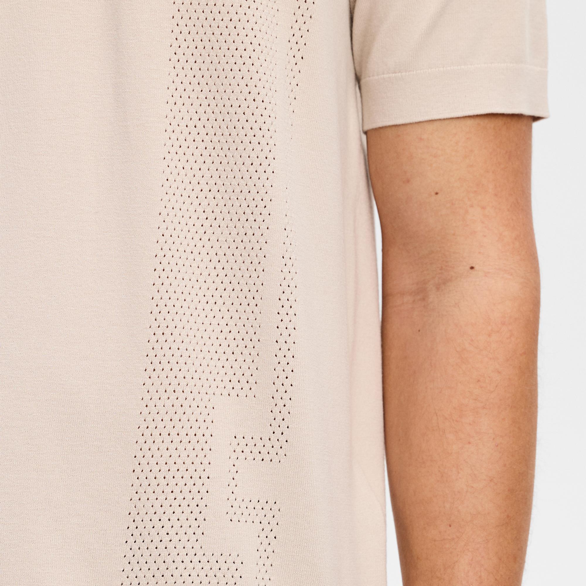 J Lindeberg Reymond Seasonal Knit Mens Polo Shirt Moonbeam